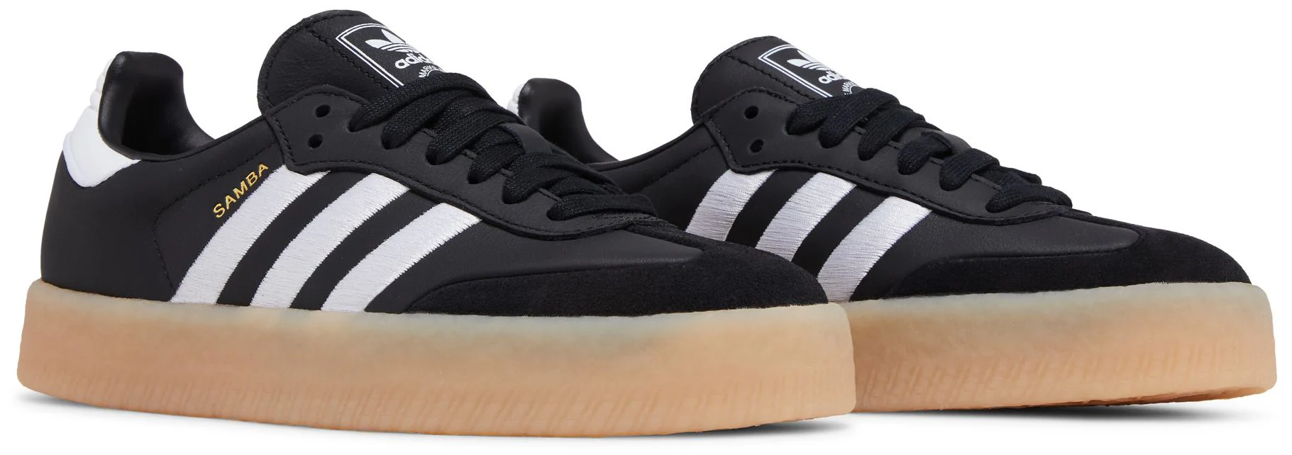 [ID0436] Womens adidas Originals Sambae 'Black White Gum' - Image 2
