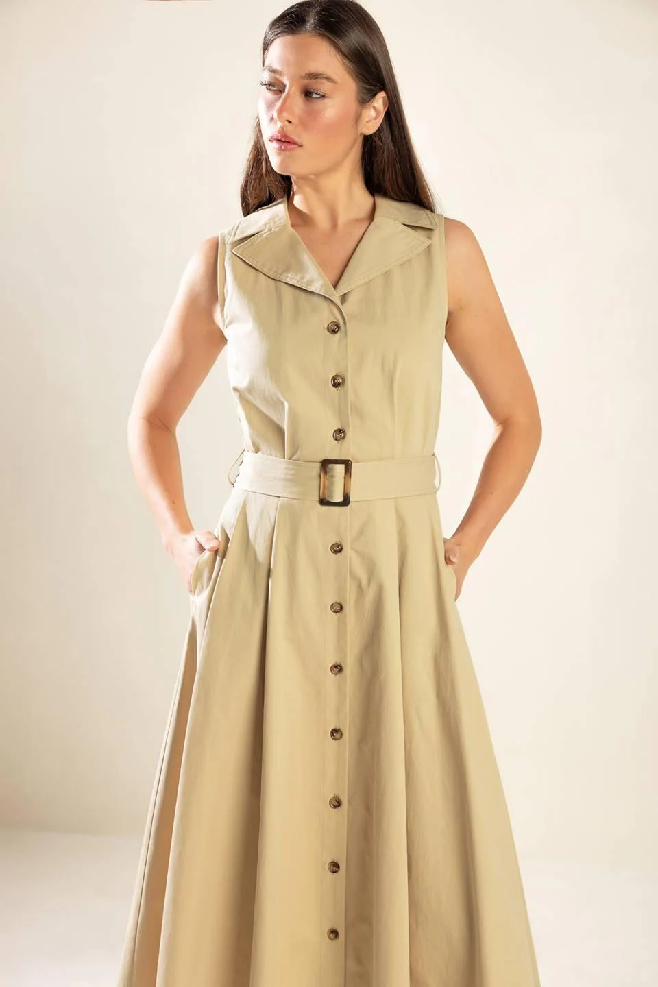 Ideal Approach Woven Midi Dress - Image 5