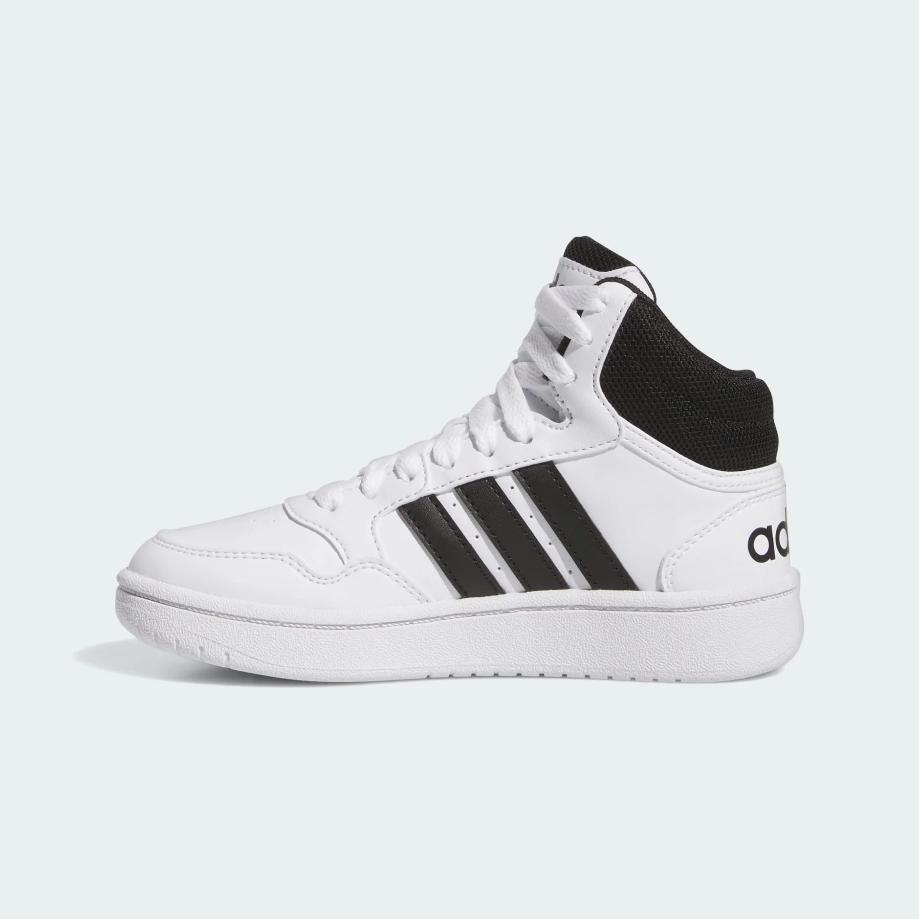[IG3715] Youth adidas Hoops Mid ‘Cloud White Core Black (GS)' - Image 3