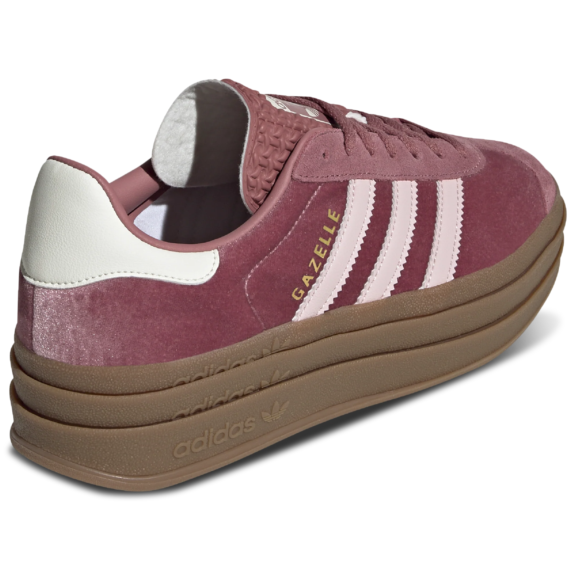 [IG4389] Womens adidas Originals Gazelle Bold 'Sandy Pink Velvet' - Image 3
