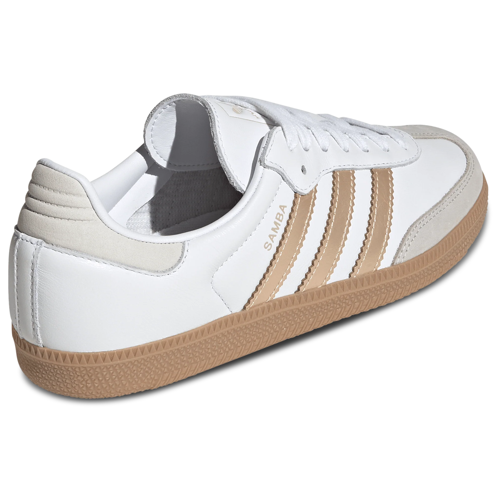 [IH9127] Women's adidas Samba OG 'White Wonder Gold Metallic' - Image 3