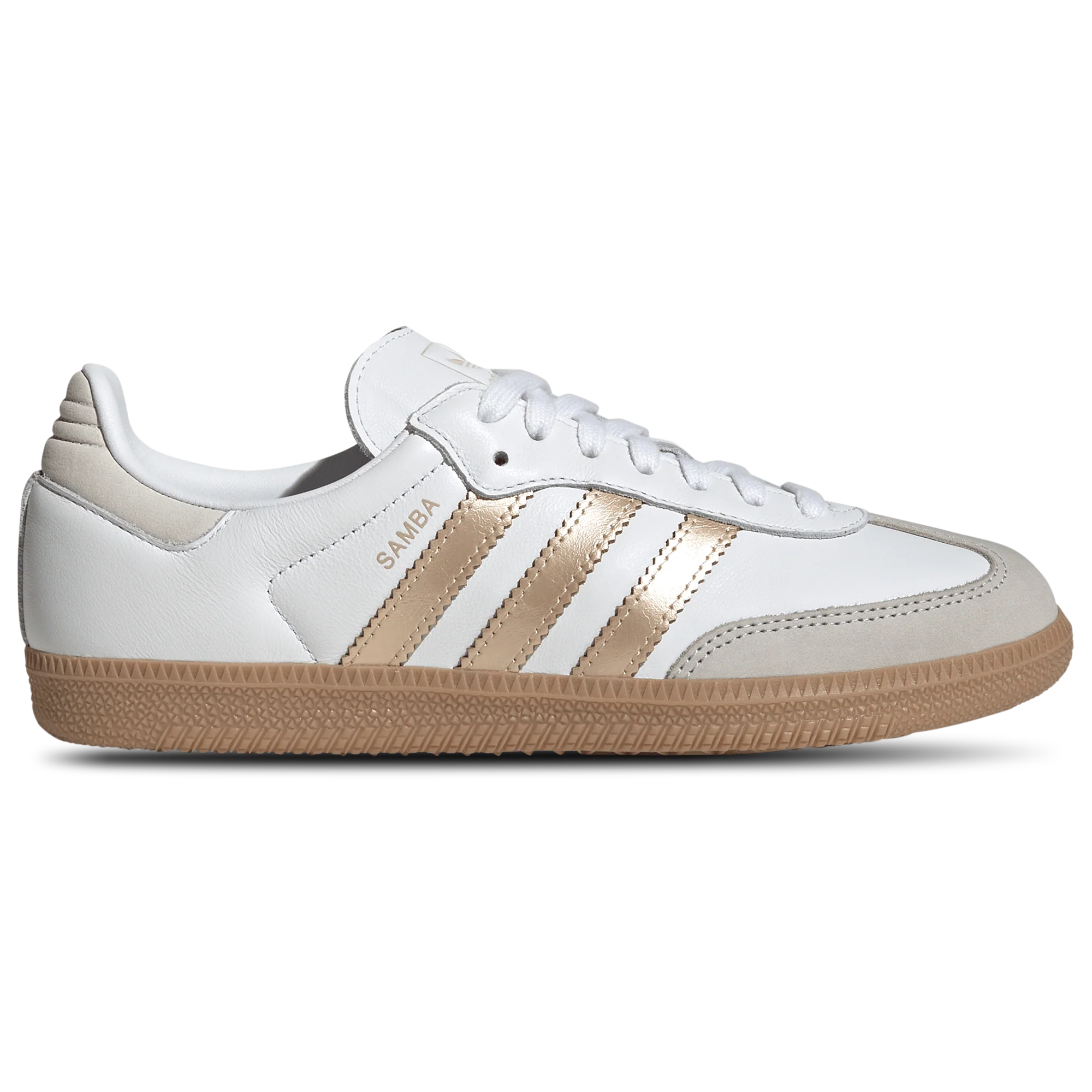 [IH9127] Women's adidas Samba OG 'White Wonder Gold Metallic' - Image 6