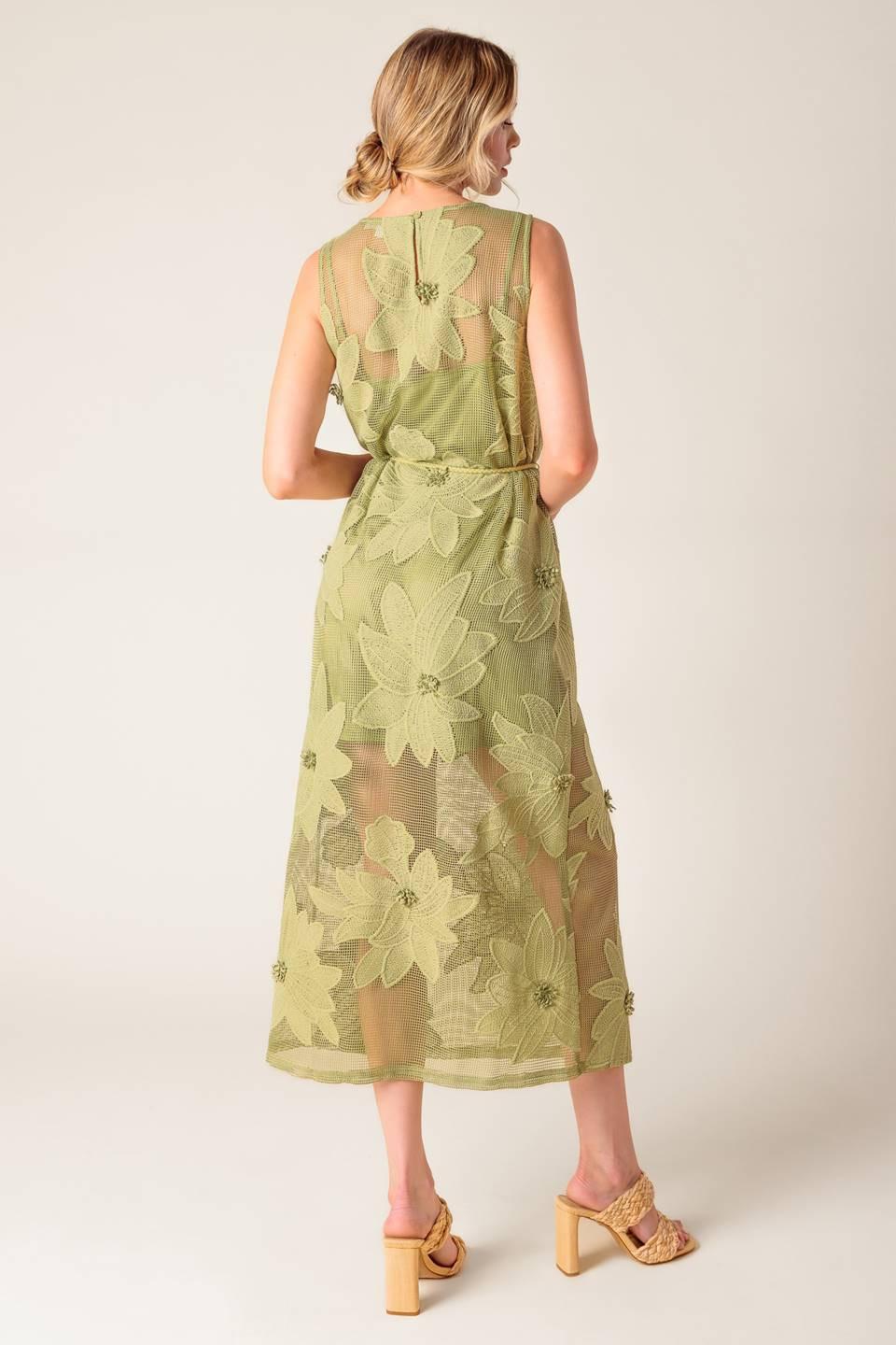 In My Free Time Woven Lace Midi Dress - Image 2