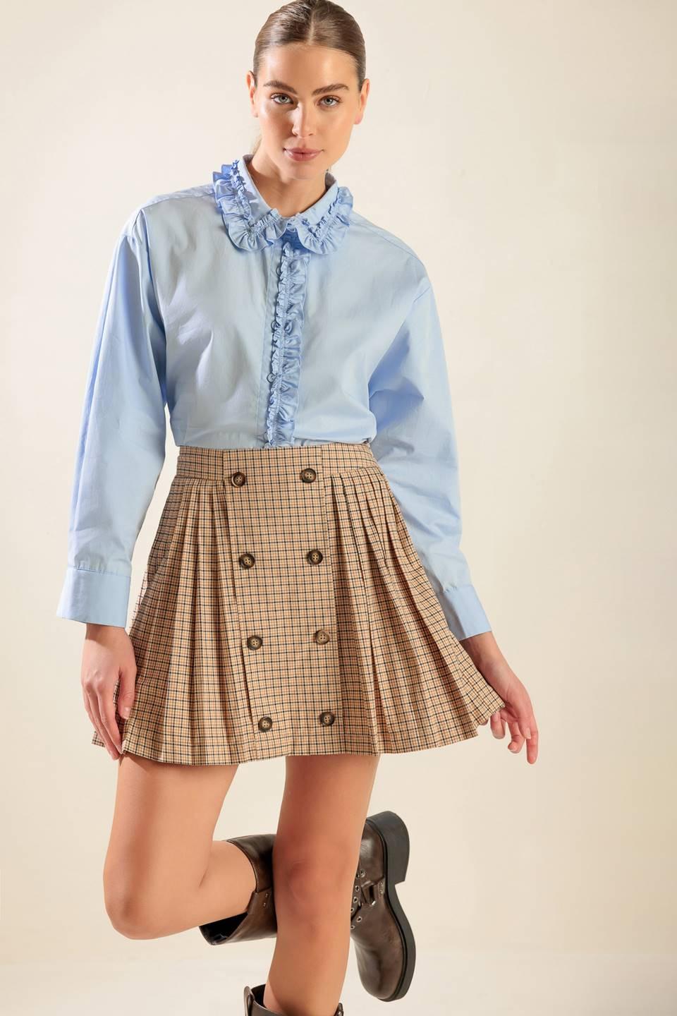 In My Memories Woven Plaid Mini Skirt - Image 3