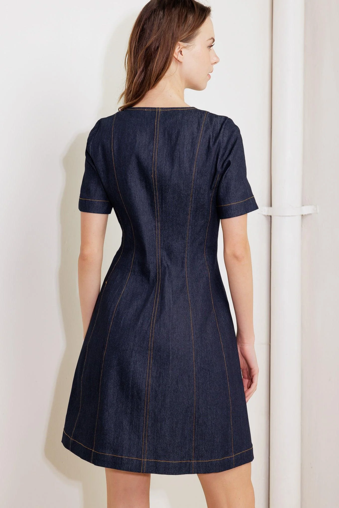 Indigo Tempo Denim Mini Dress - Image 4