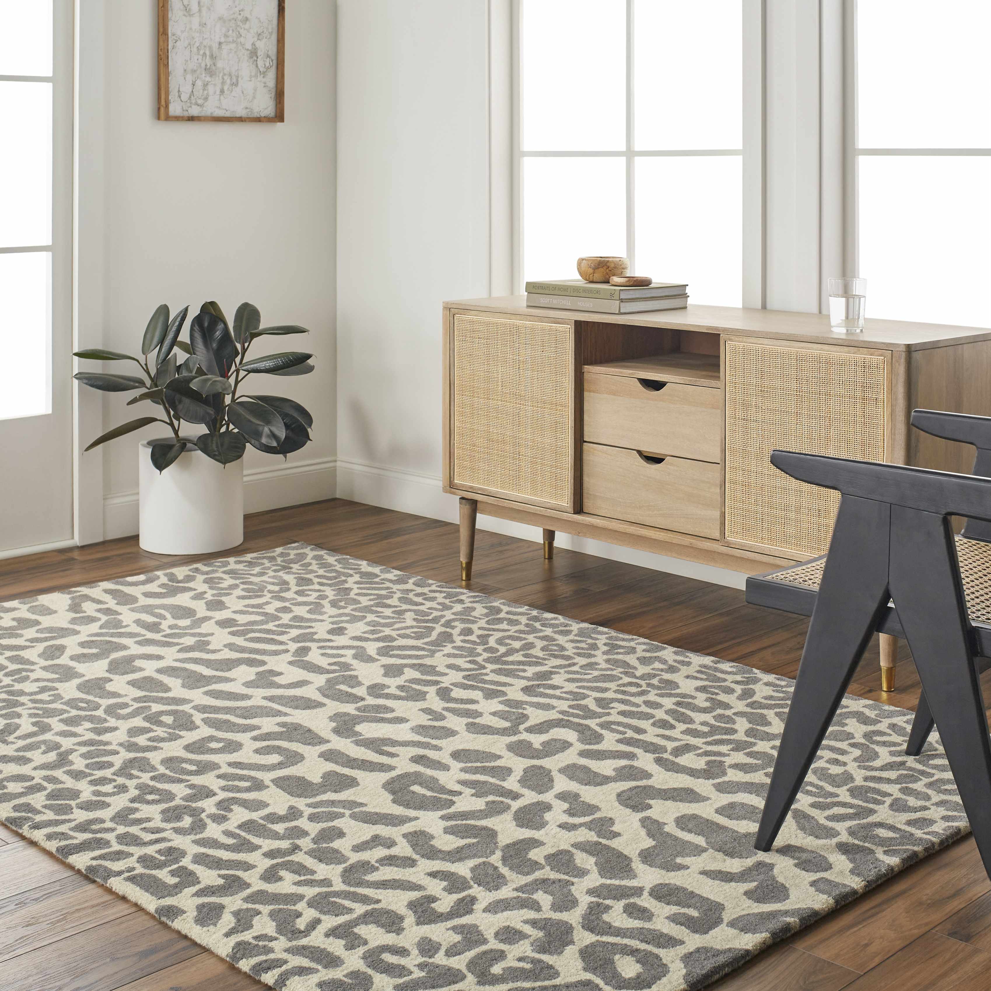 Iseul Leopard Print Area Rug - Clearance - Image 2