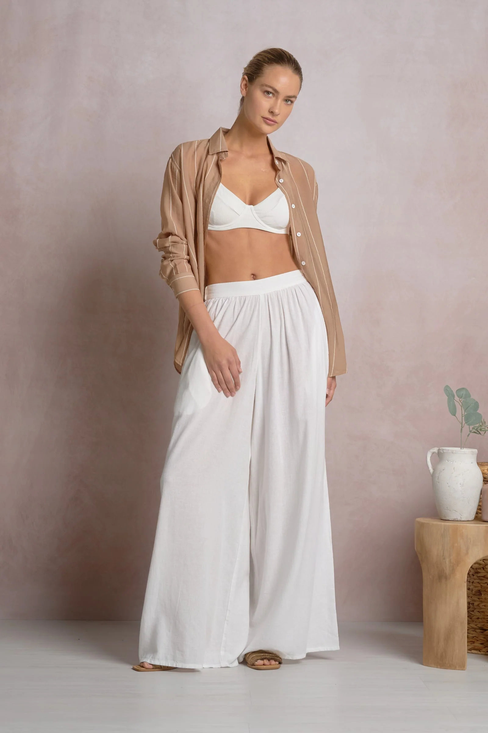 Island Button Down Tan - Image 2