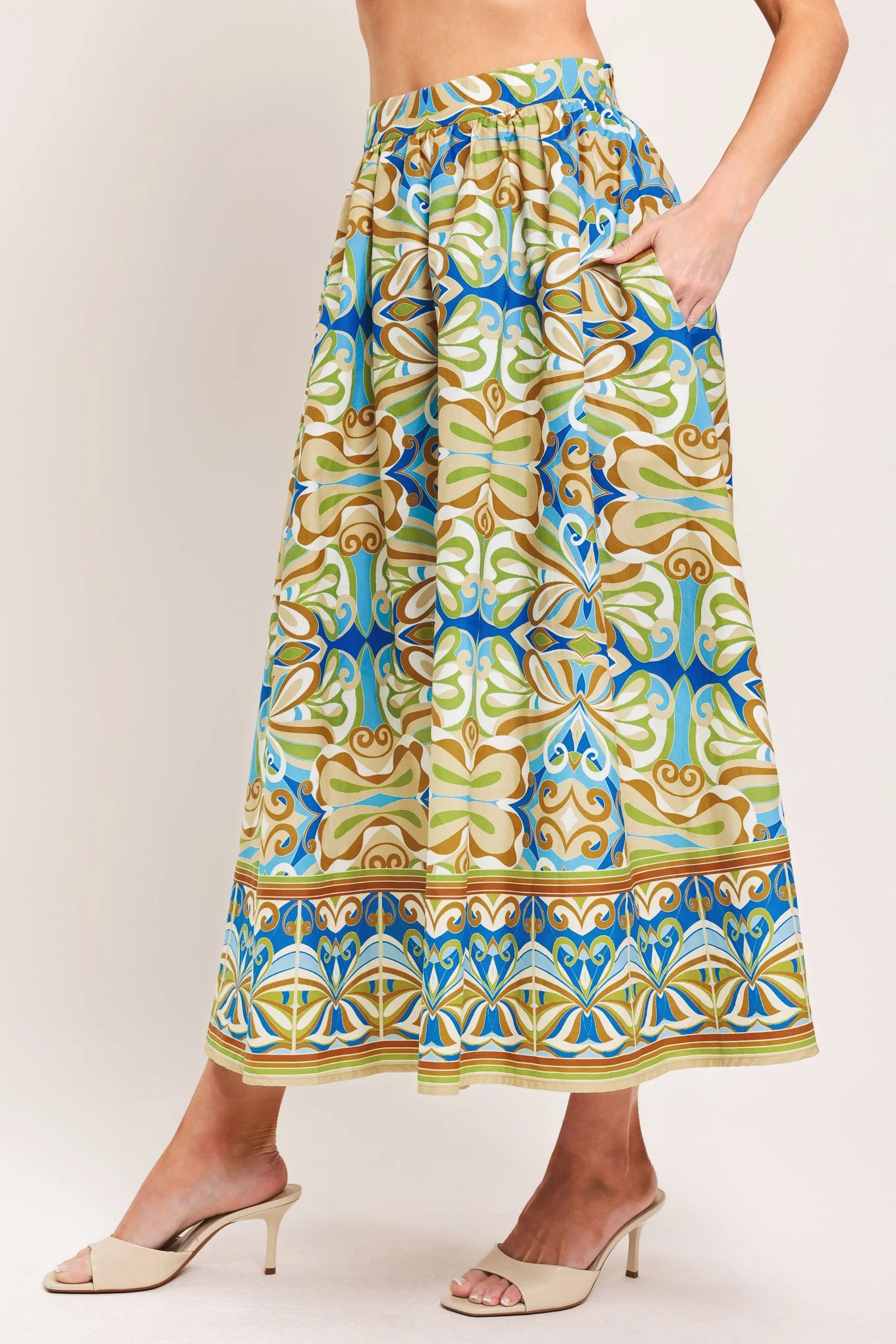 Island Mosaic Woven Full Skirt - Image 3