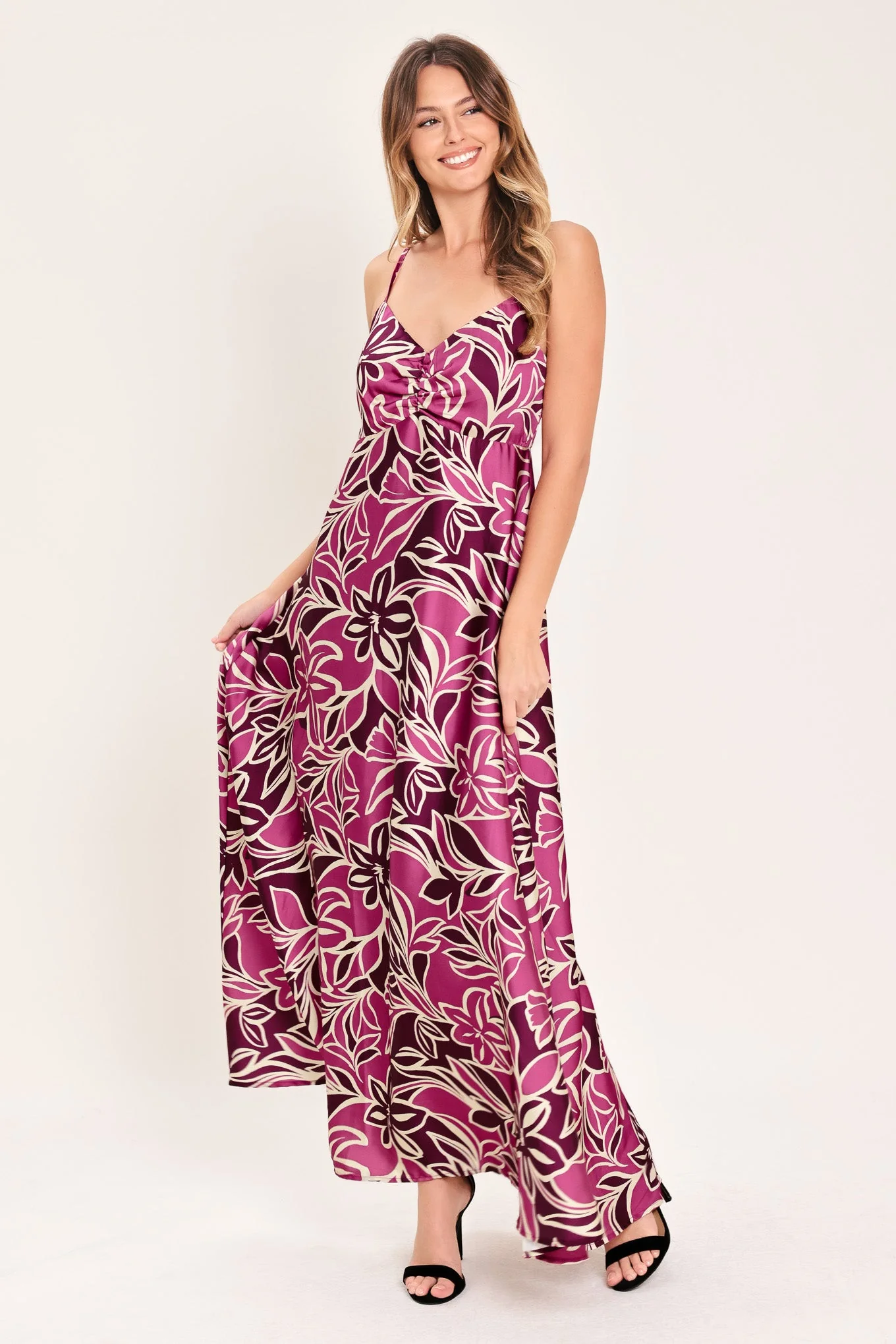 Island Orchid Woven Maxi Dress - Image 3