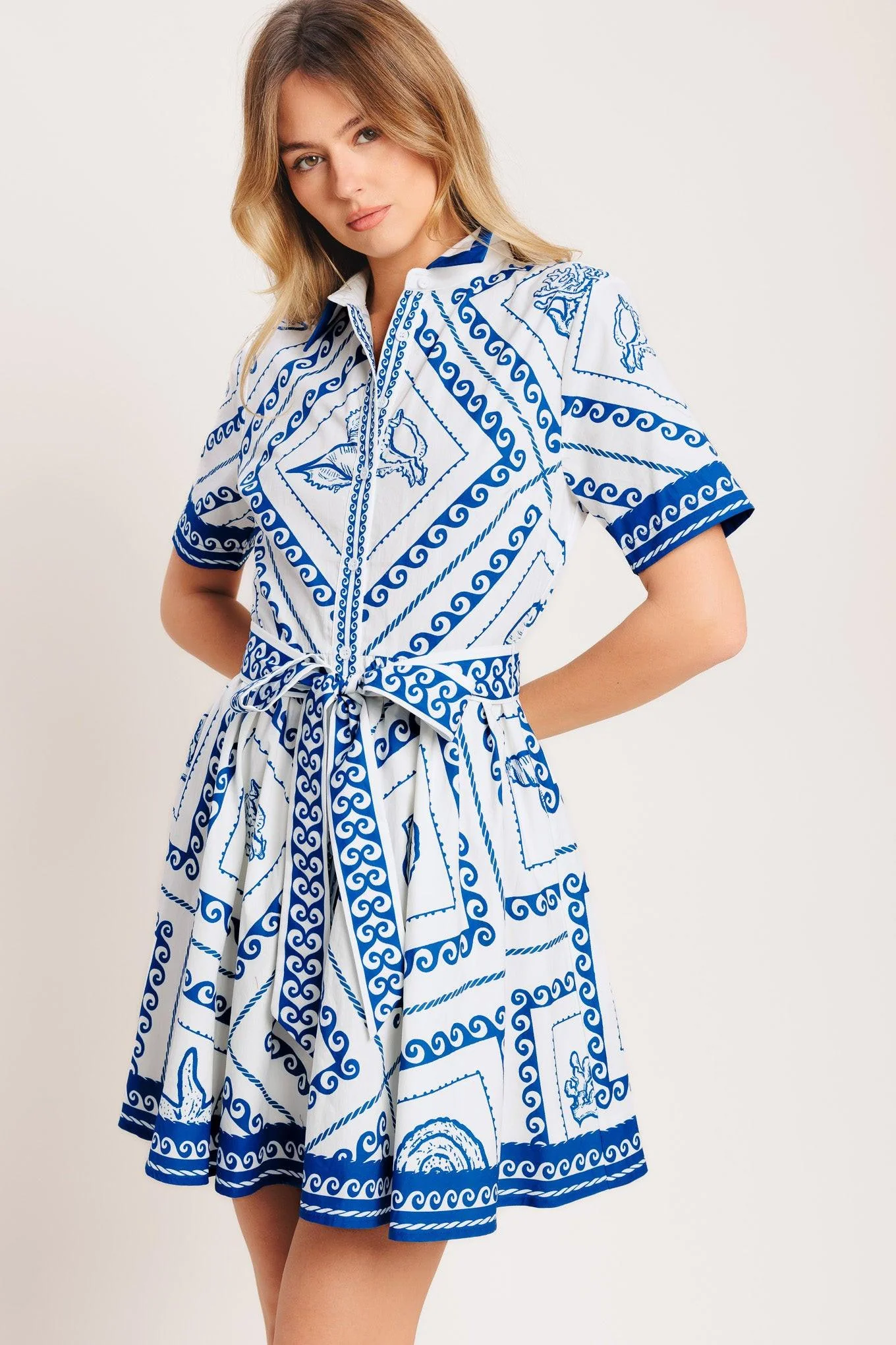 Island Polish Woven Mini Dress - Image 5