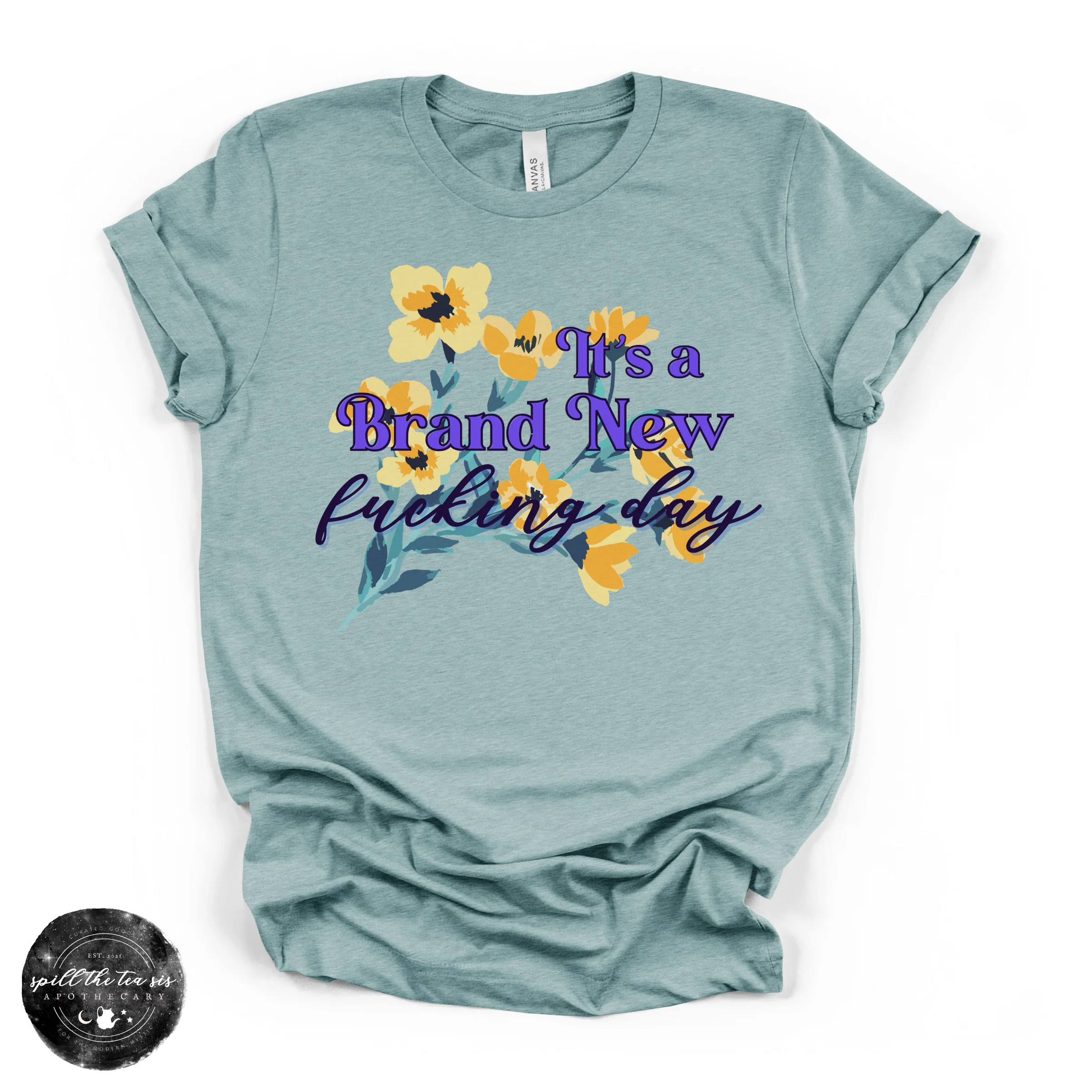 It’s a Brand New Day Tee | Positive Affirmation Graphic T-Shirt - Image 2