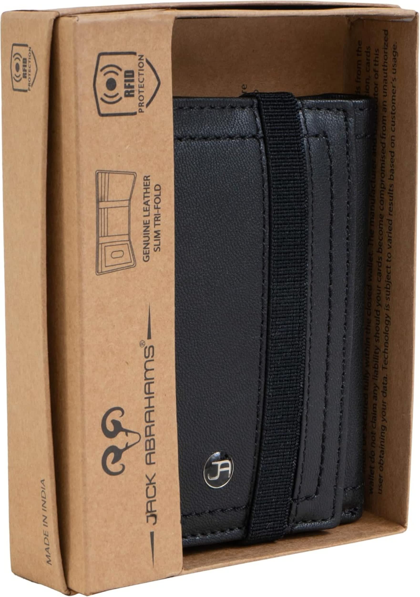 Jack Abrahams Goat Nappa Leather Bi-Fold Slim Wallet - Image 5