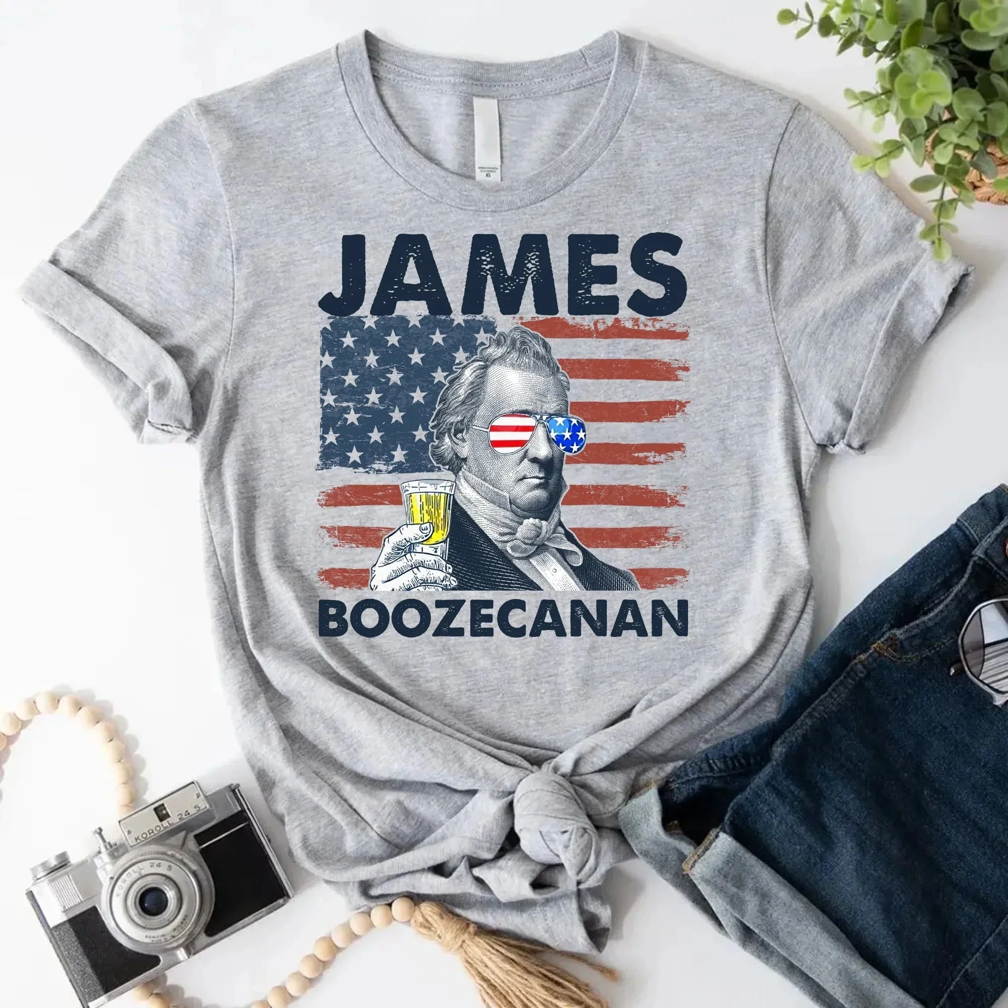 James Boozecanan 4th of July Shirt – Funny Presidential Drinking Tee - Image 14