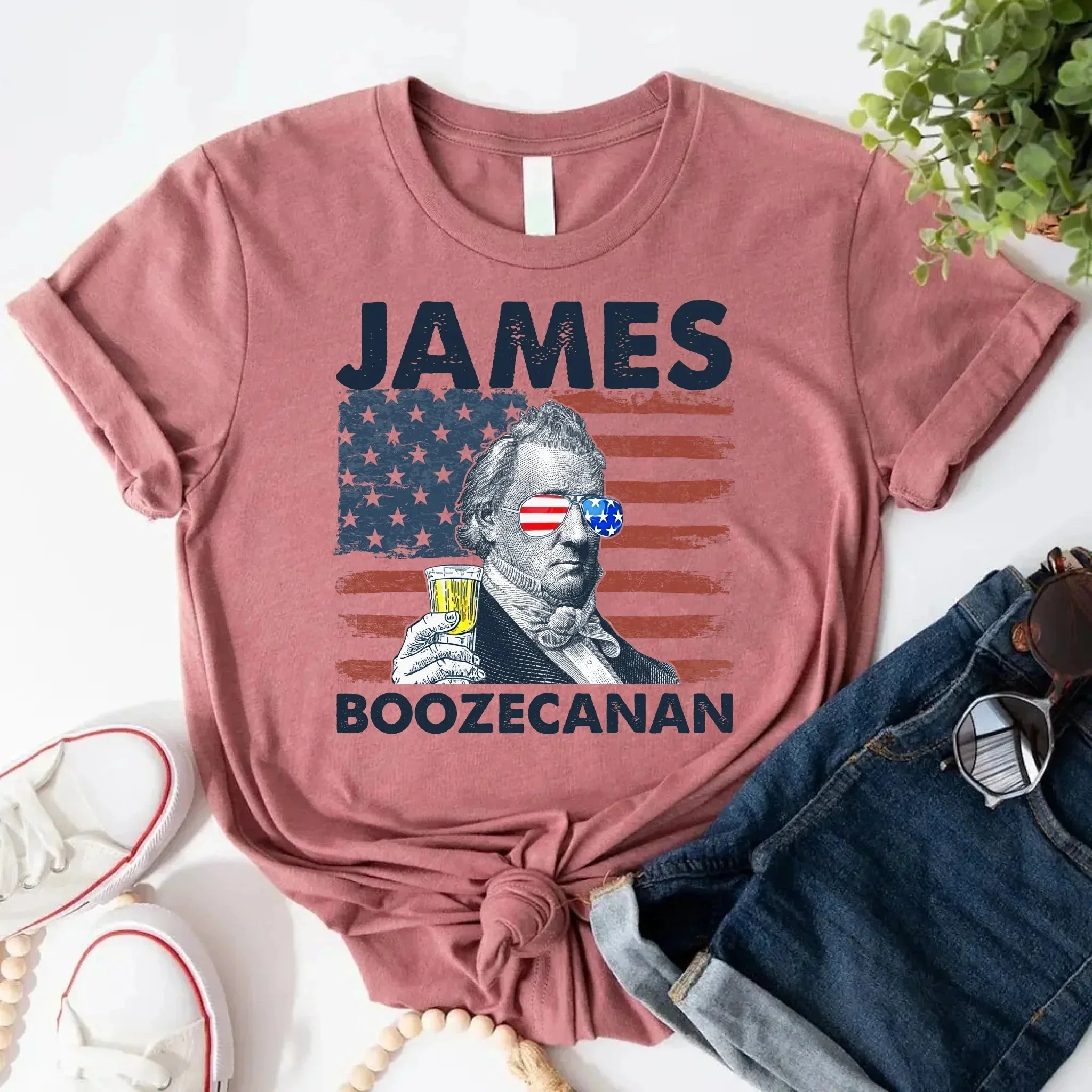 James Boozecanan 4th of July Shirt – Funny Presidential Drinking Tee - Image 15