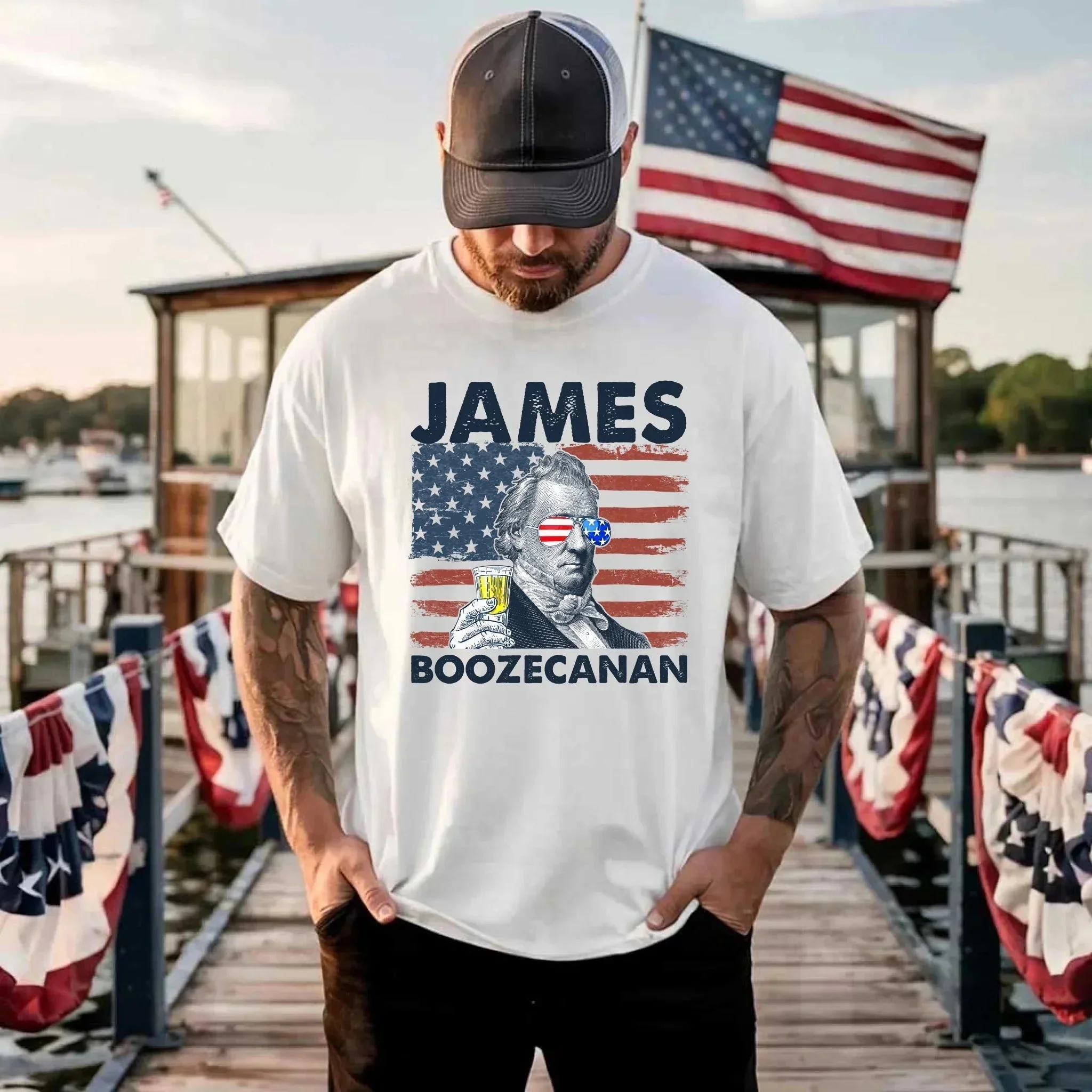 James Boozecanan 4th of July Shirt – Funny Presidential Drinking Tee - Image 8