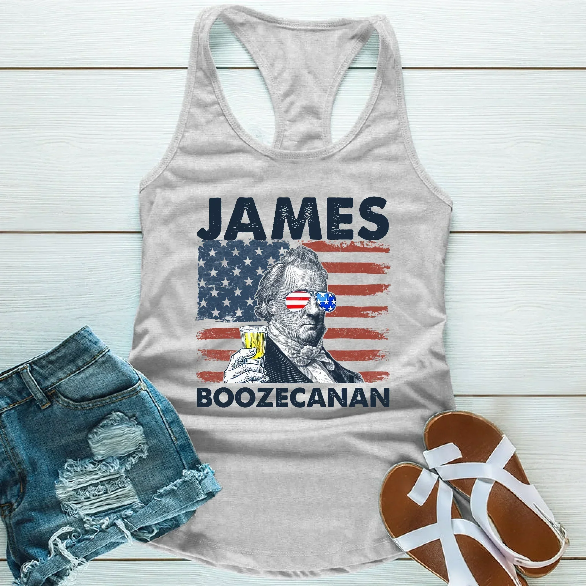 James Boozecanan Unisex Tank Top – Fun 4th of July Drinking Shirt - Image 6