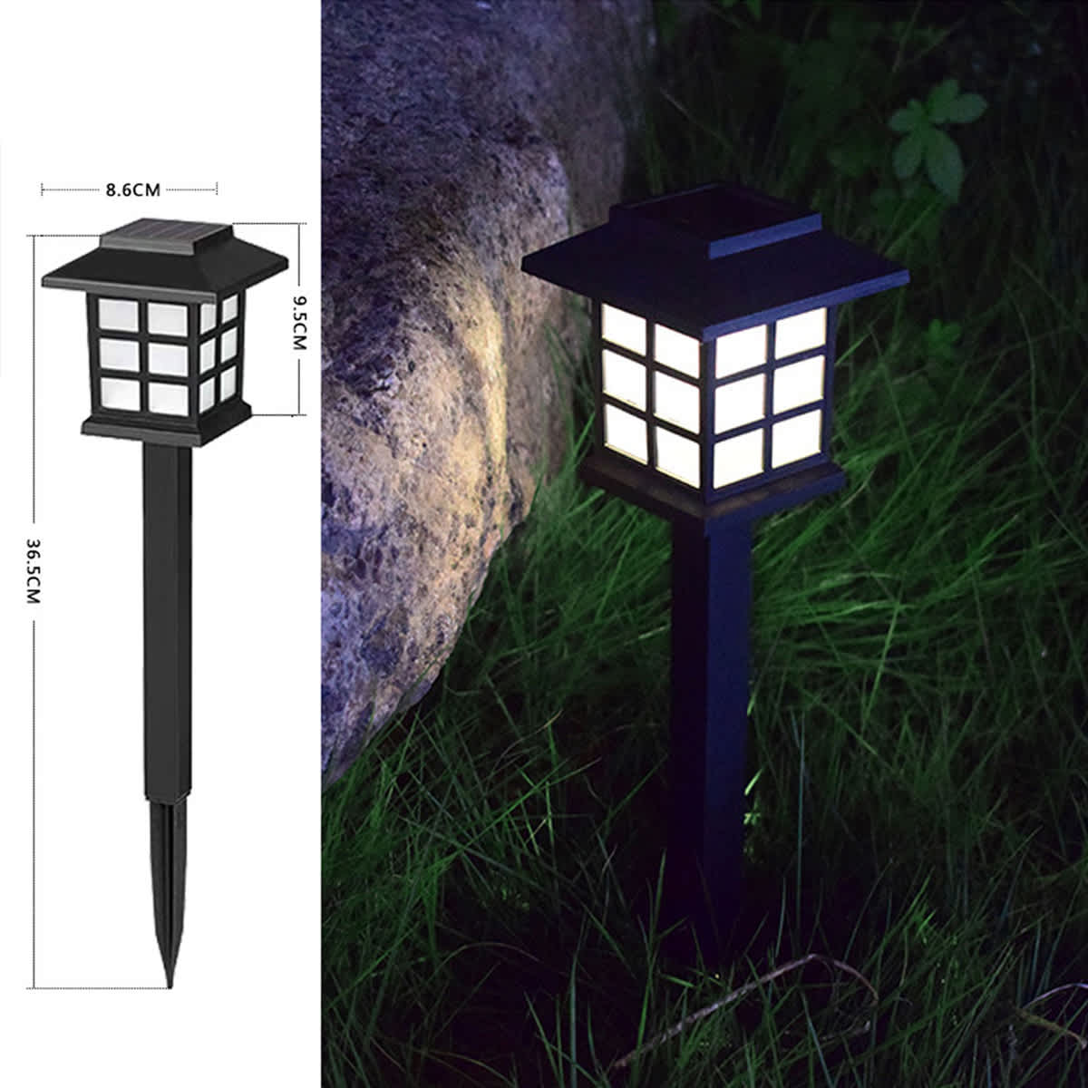 Japanese Style Grid Solar Pathway Lights - Image 14