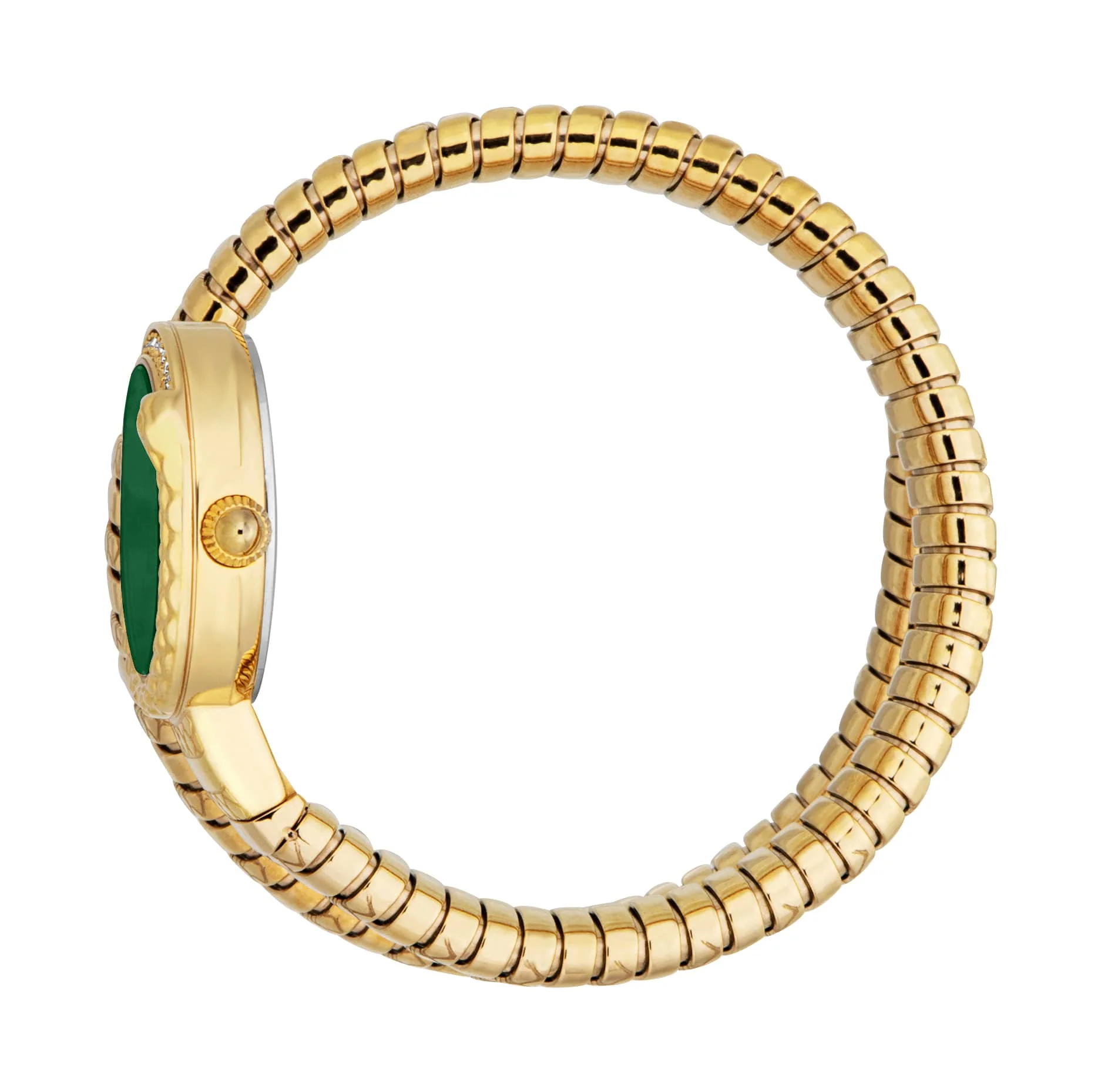 Jc1l301m0035 Just Cavalli Cerchio Snake Women’s Gold Stainless Steel Snake Watch with Green Dial - Image 2
