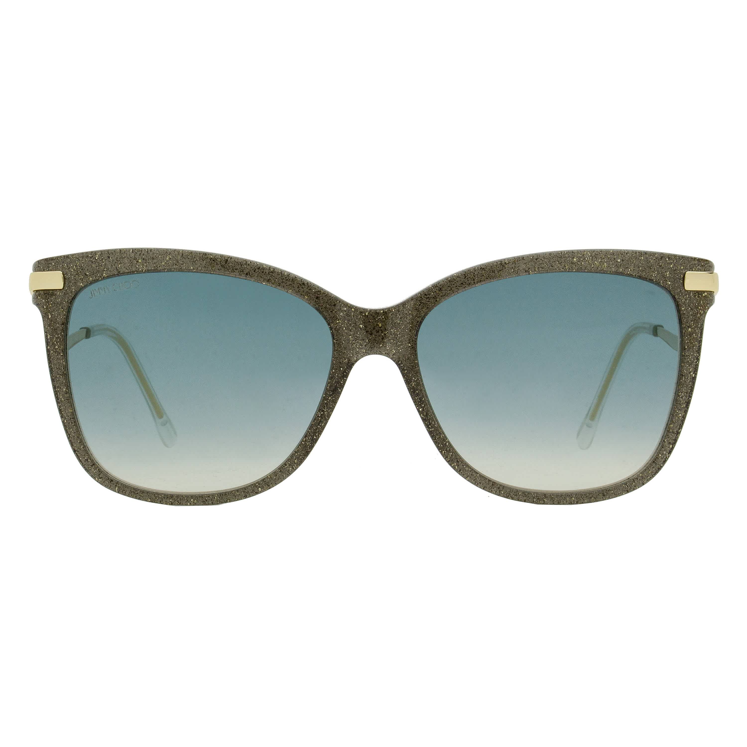 Jimmy Choo Rectangular Sunglasses Steff P4GI4 Gray Glitter 55mm - Image 2