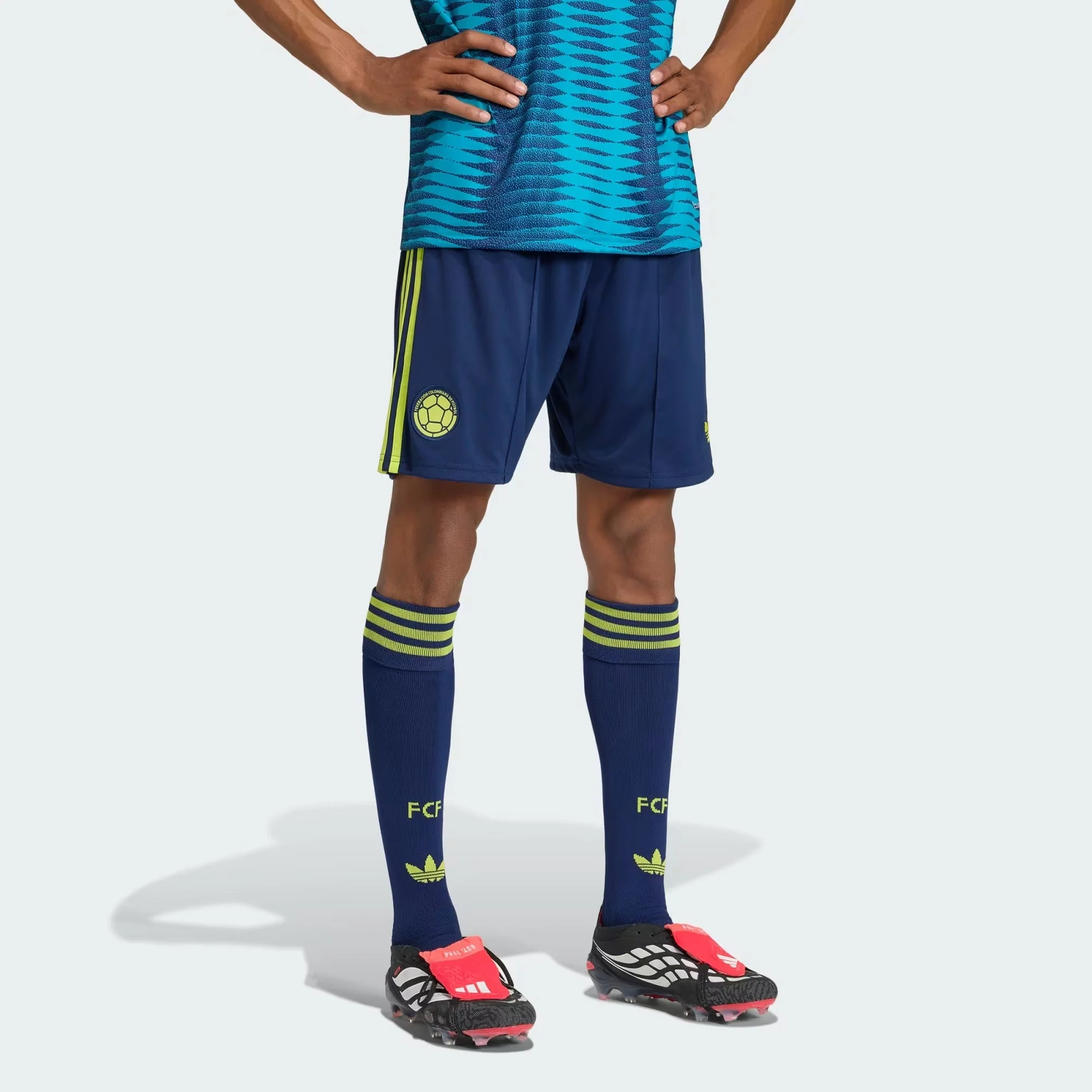 [jl6984] Mens Adidas Fcf Colombia 26 Away Shorts - Team Navy Blue