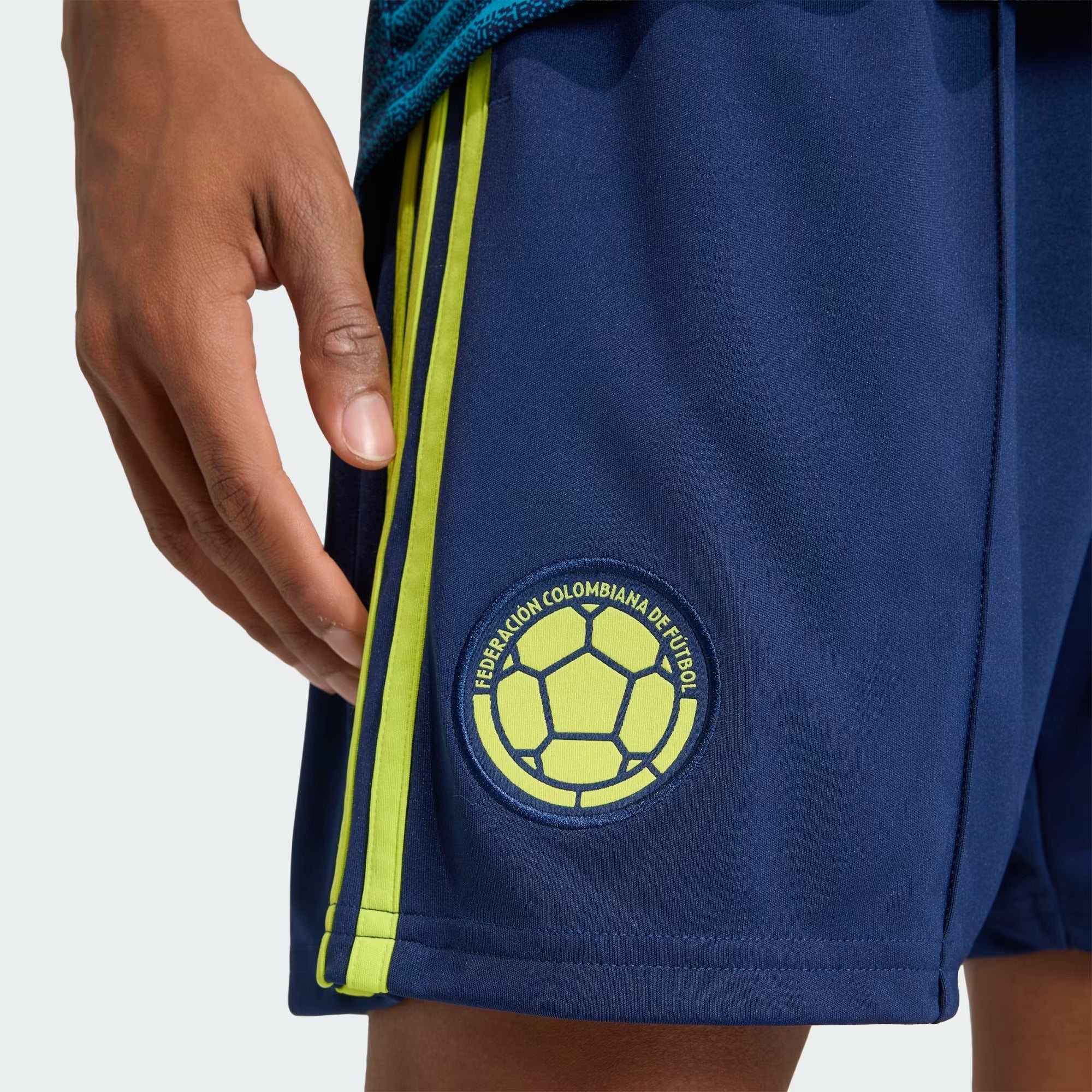 [jl6984] Mens Adidas Fcf Colombia 26 Away Shorts - Team Navy Blue - Image 5