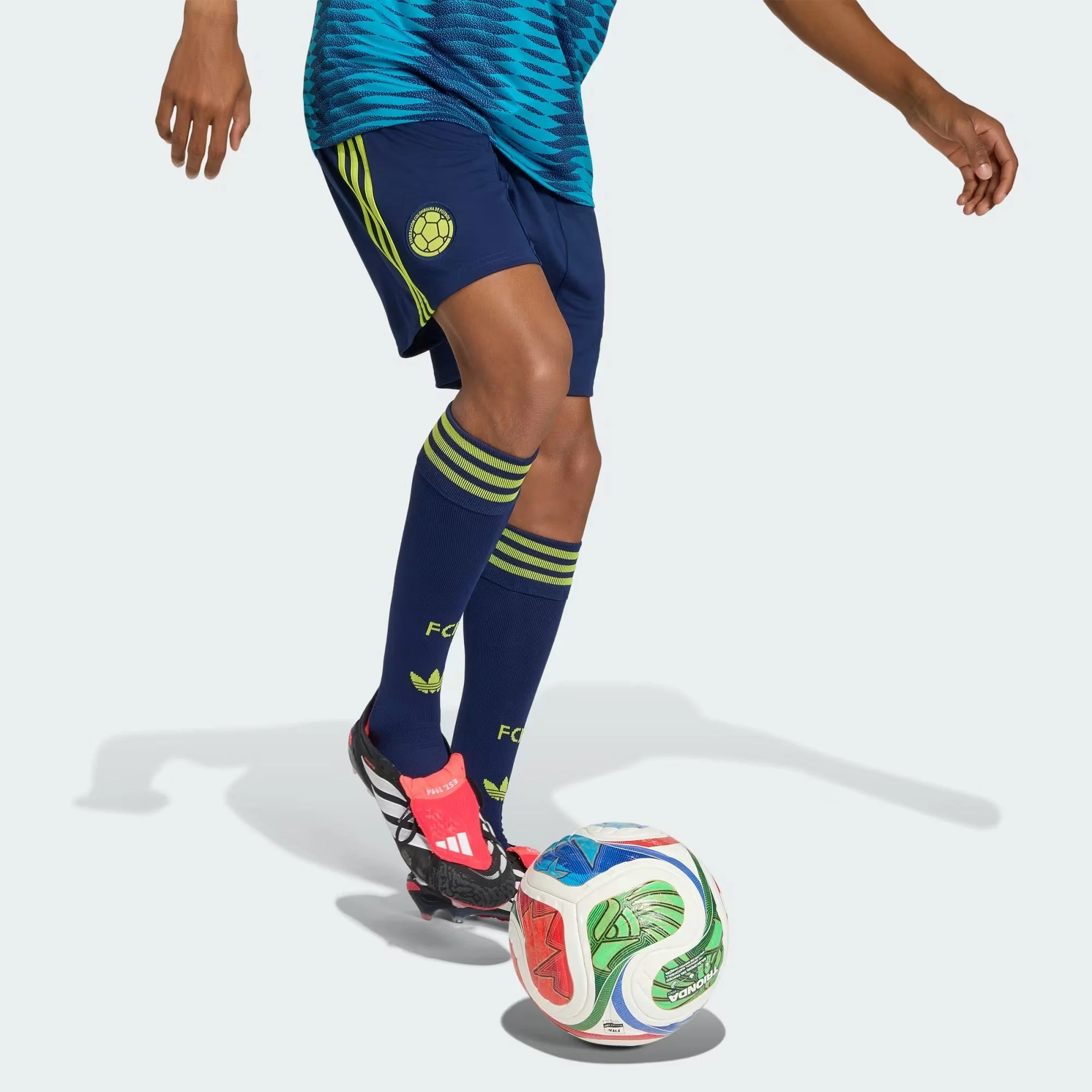 [jl6984] Mens Adidas Fcf Colombia 26 Away Shorts - Team Navy Blue - Image 6