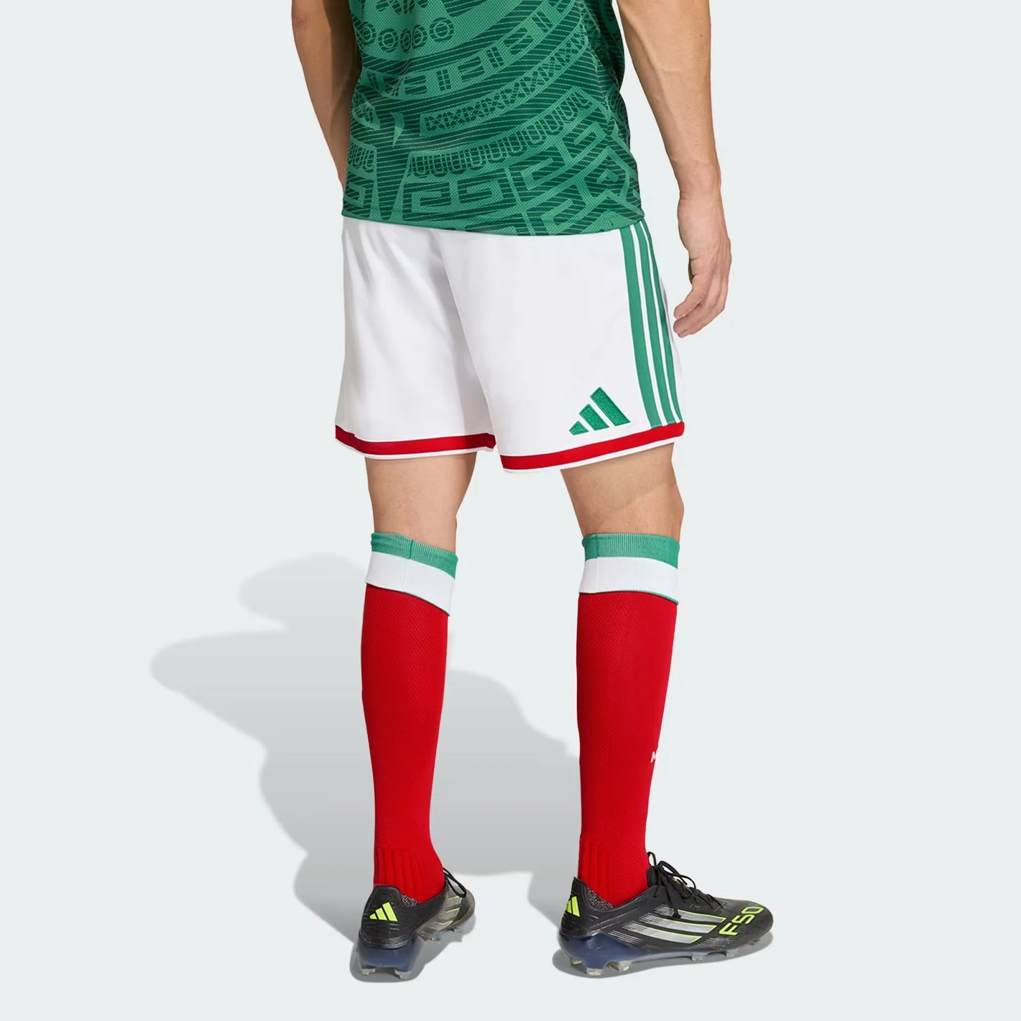 [jl8541] Mens Adidas Fmf Mexico 26 Home Shorts - White - Image 3