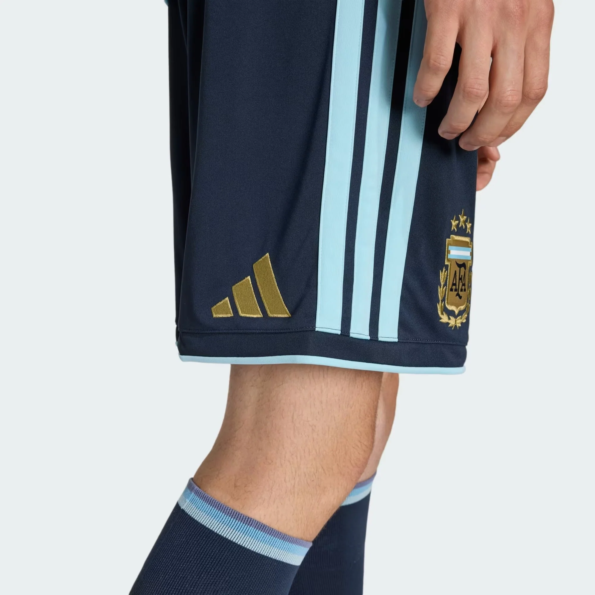 [jm1325] Mens Adidas Afa Argentina Home Shorts - Ntnavy/iceblu - Image 7