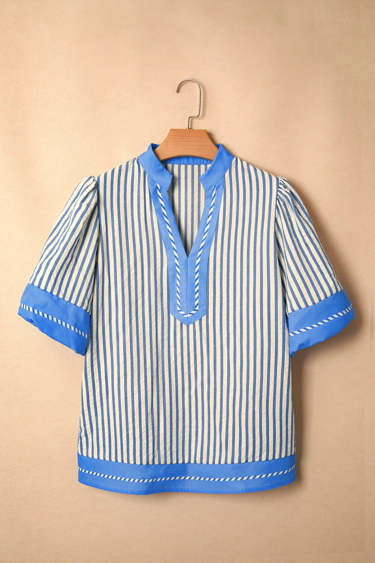 Threaded Pear Joanna Detail Short Sleeve Blouse - Image 7