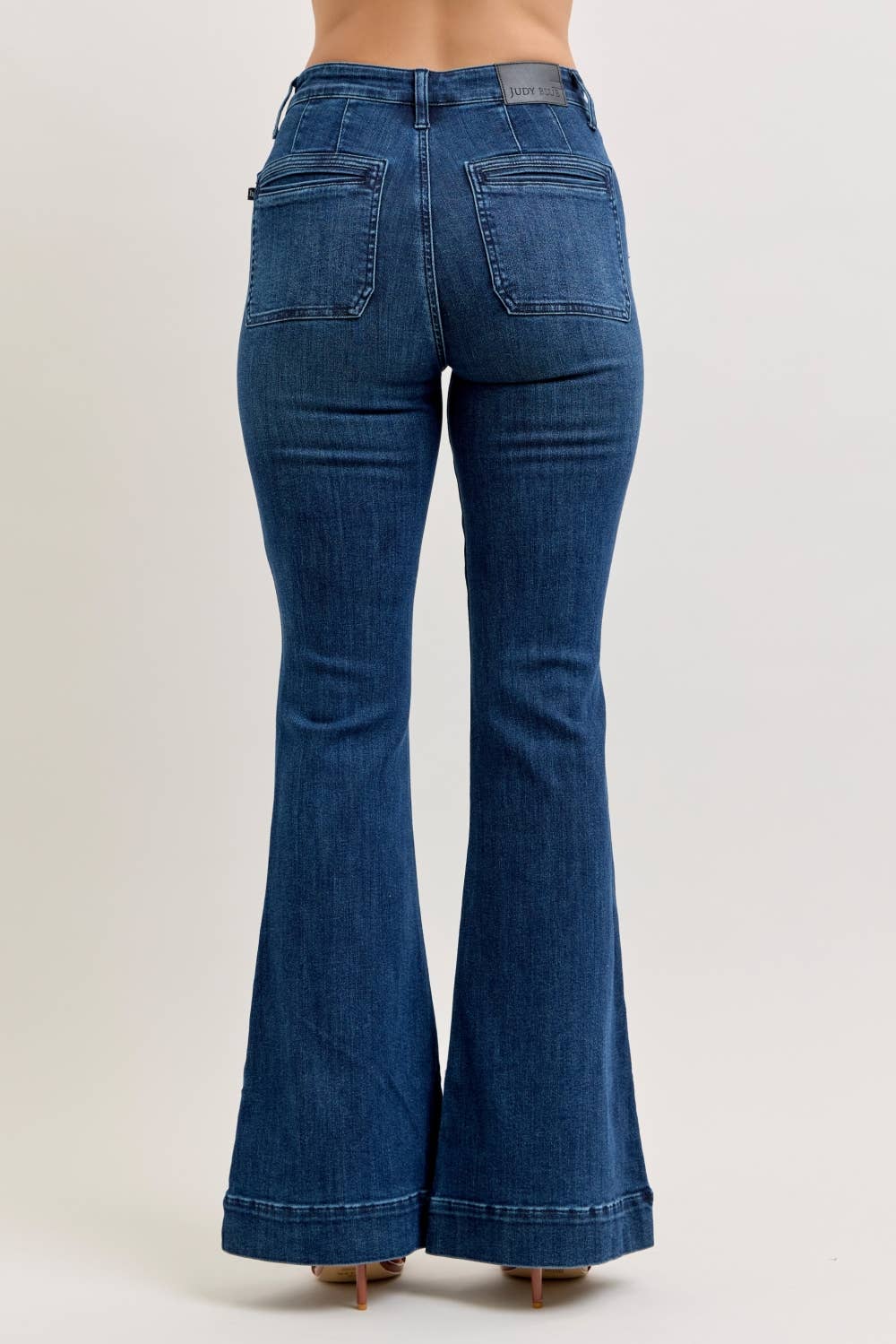 Joey - High Waist Flare w/ Vintage Pockets Jeans - Image 2
