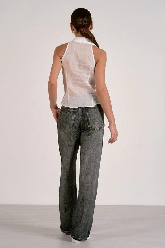 Jojo Denim Track Sweatpants Charcoal - Image 4