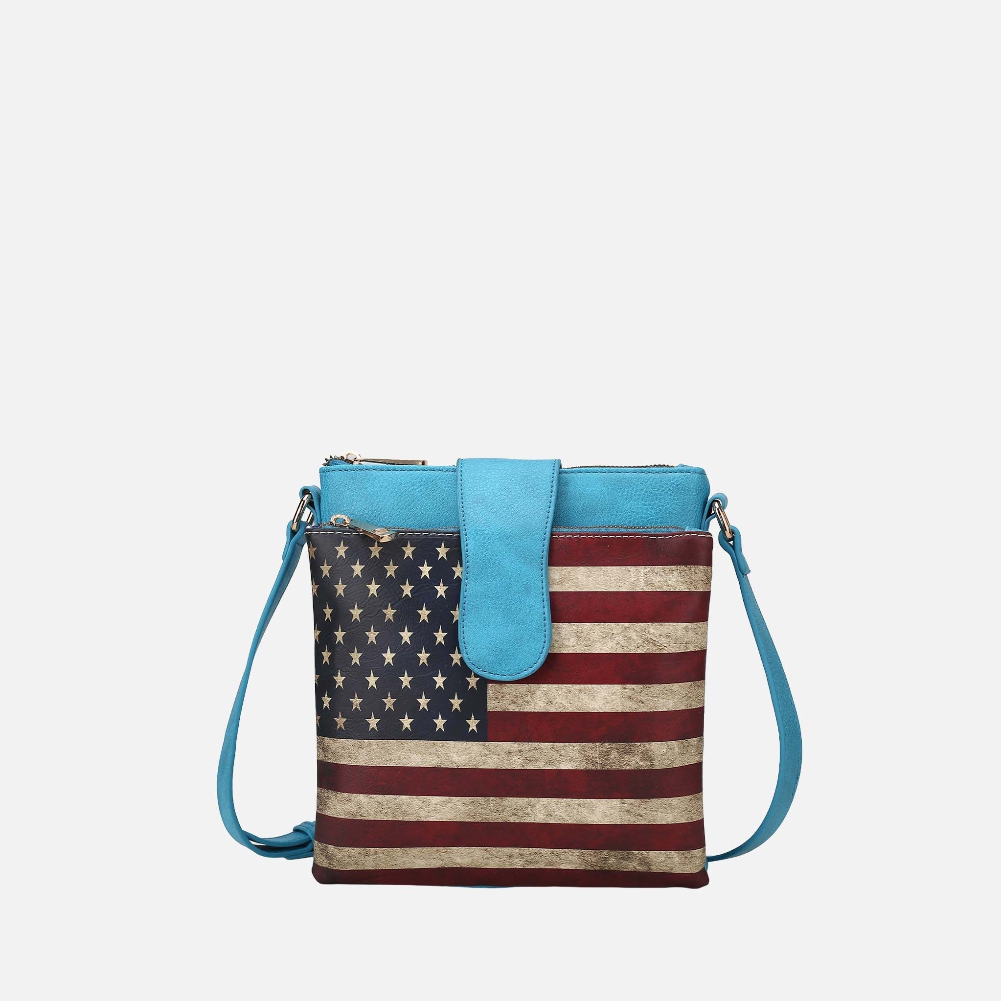 Josephine Printed Flag Crossbody Bag - Image 5