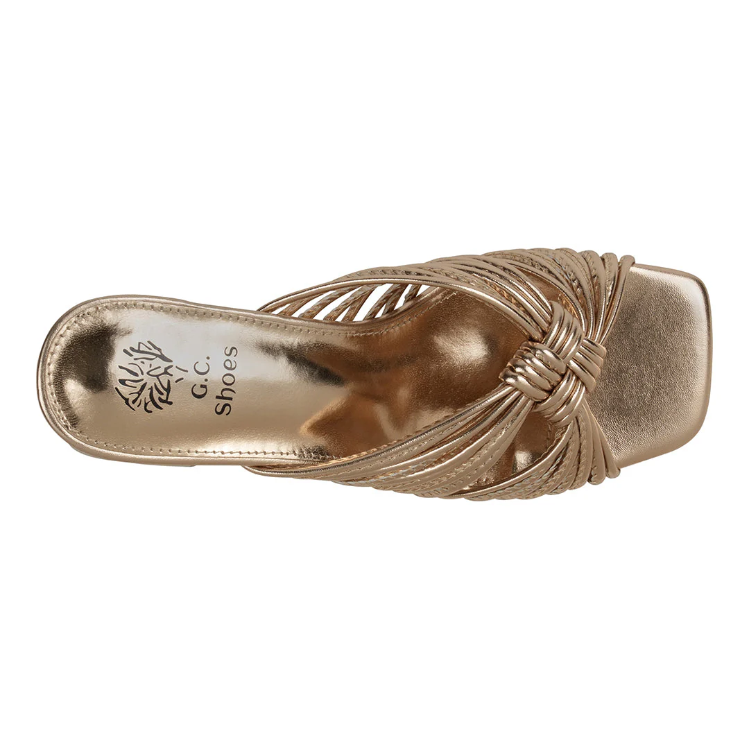 Josie Bronze Strappy Heeled Sandals - Image 5