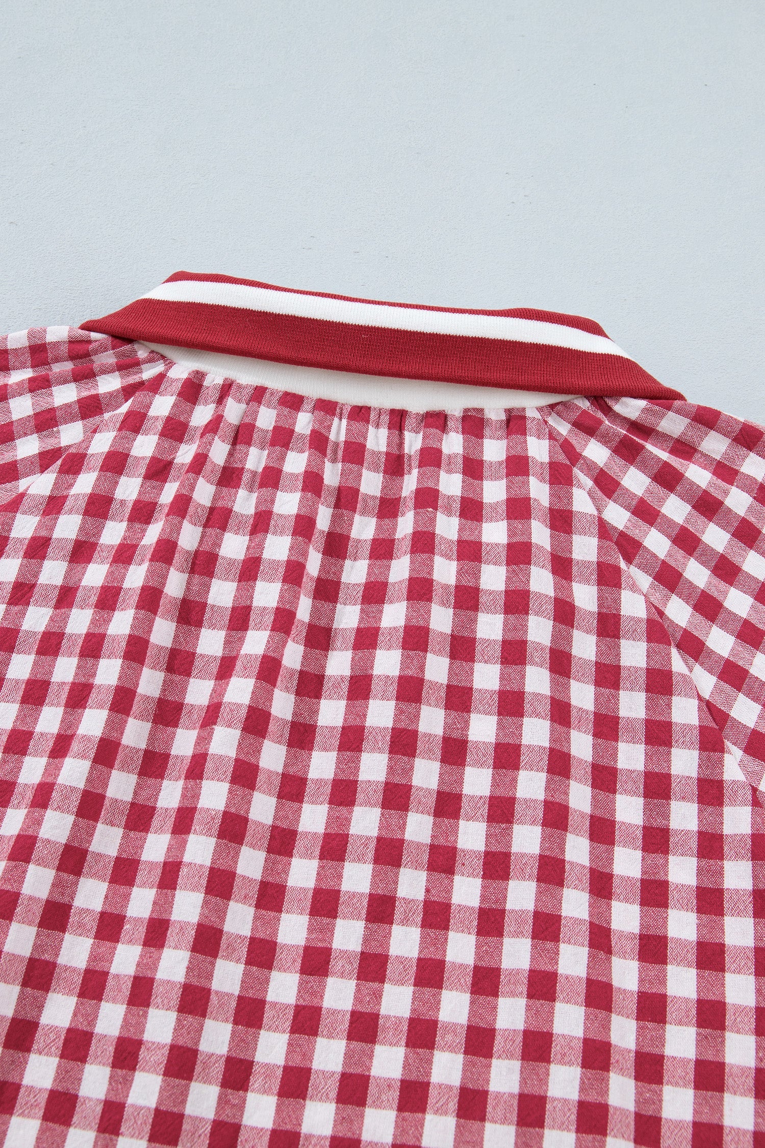 Threaded Pear Journi Patchwork Half Zip Blouse - Image 9