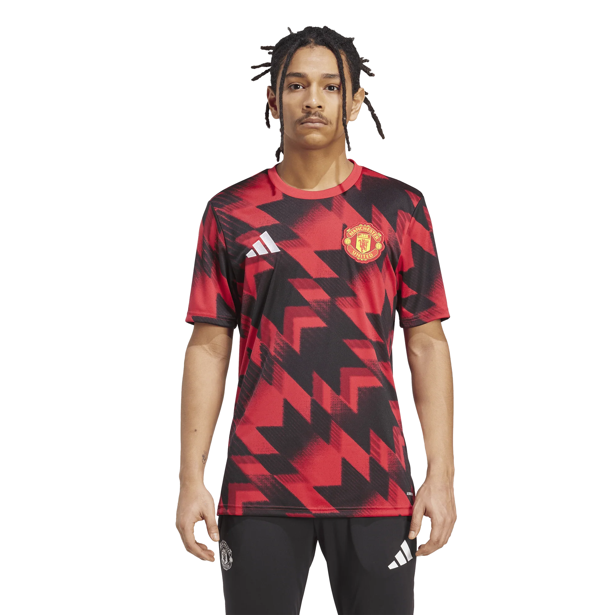 [jp3233] Mens adidas Red Manchester United 25/26 Pre-match Jersey