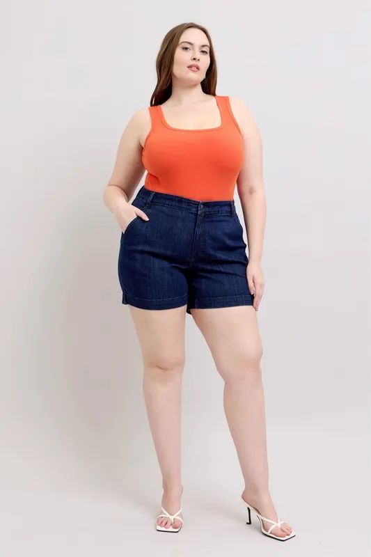 Judy Blue Full Size High Waist Denim Shorts Plus Size - Image 18