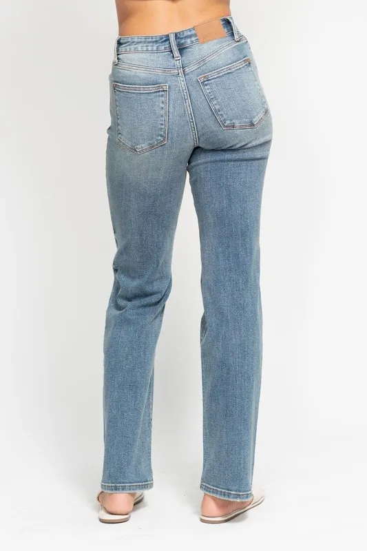 Judy Blue Full Size High Waist Distressed Dad Jean Plus Size - Image 3