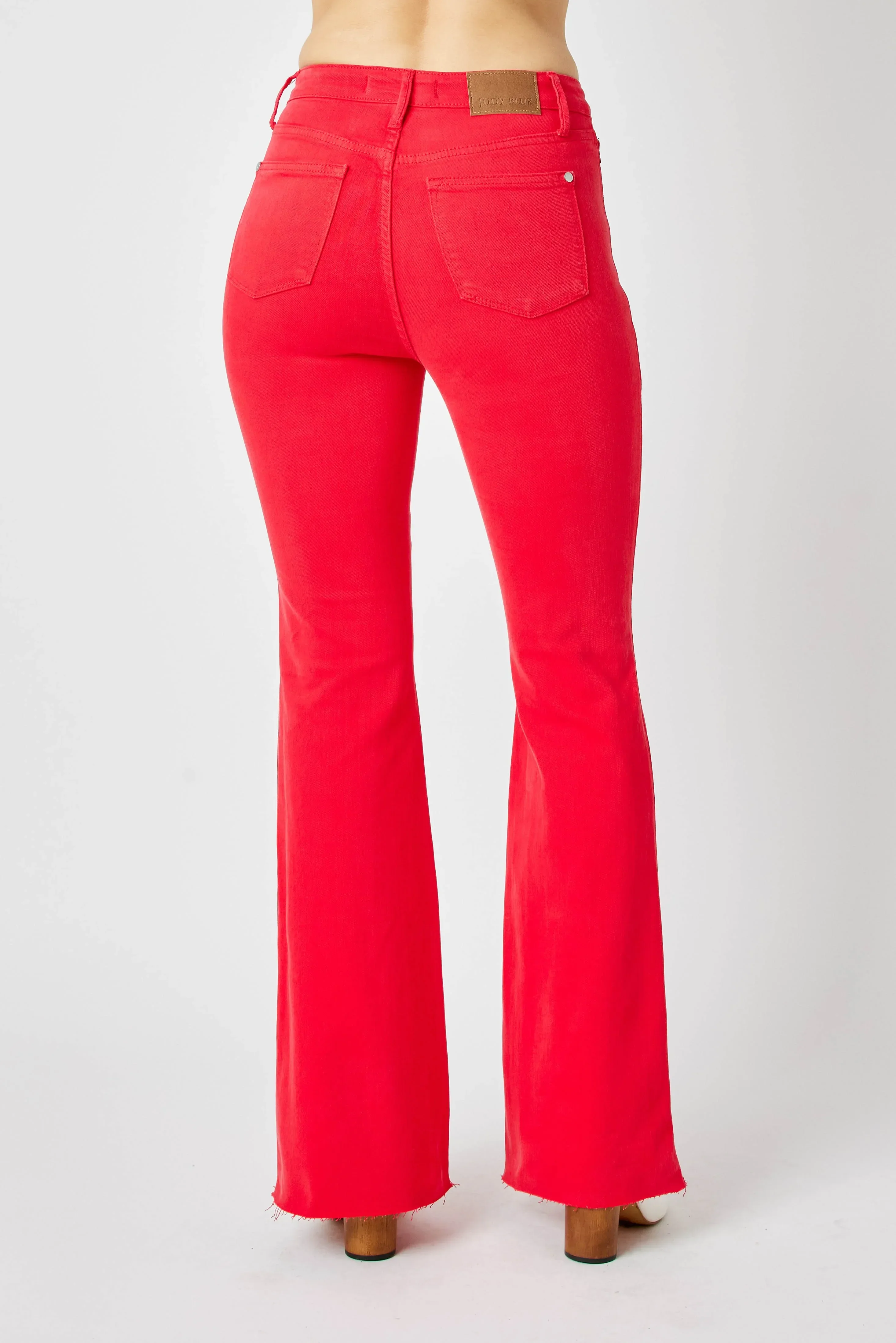 Judy Blue Full Size Hw Tummy Control Garment Dyed Flare Jeans Plus Size - Image 8