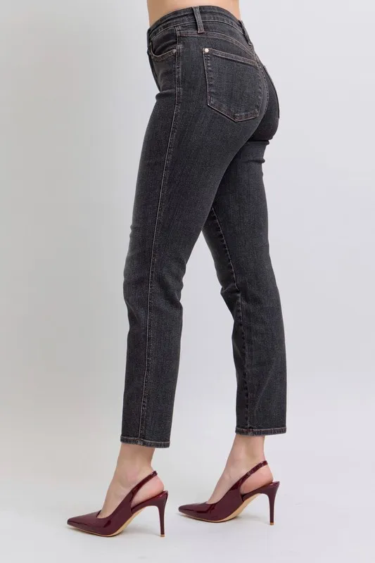 Judy Blue Full Size Mid Rise Tummy Control Slim Jeans Plus Size - Image 4