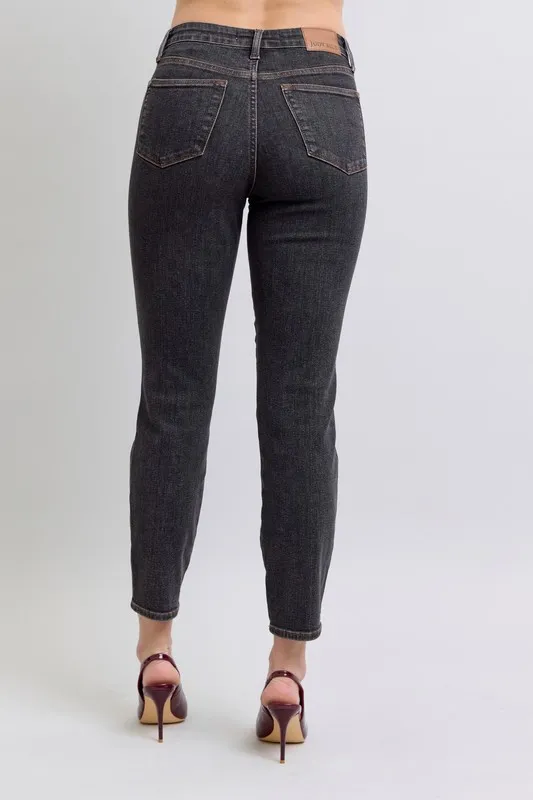 Judy Blue Full Size Mid Rise Tummy Control Slim Jeans Plus Size - Image 5