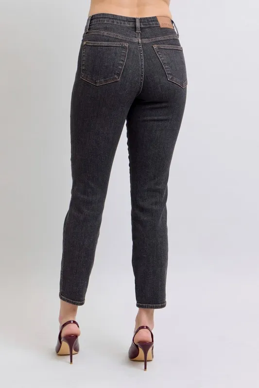 Judy Blue Full Size Mid Rise Tummy Control Slim Jeans Plus Size - Image 6