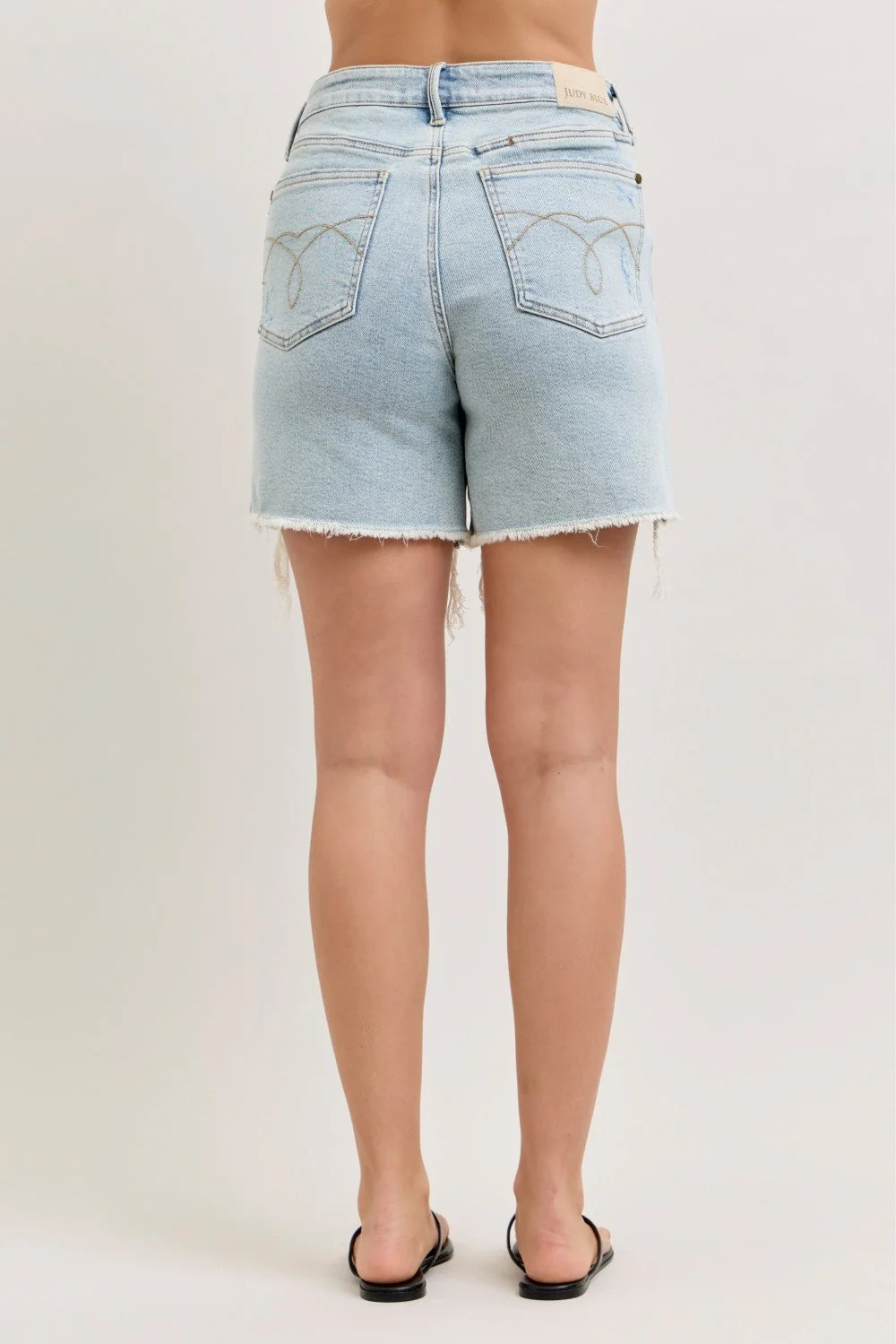 Judy Blue High-Waisted Rigid Magic Dad Short Wwith Cell Phone Back Pockets - Image 4