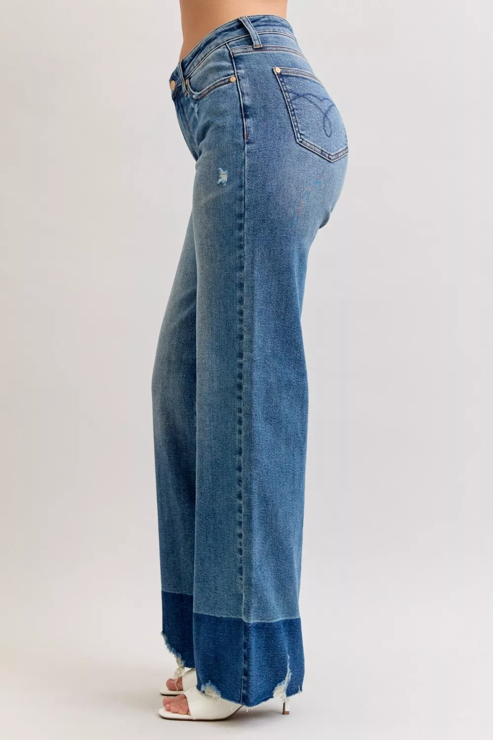 Judy Blue Raw Hem High Waist Column Straight Jeans - Image 7
