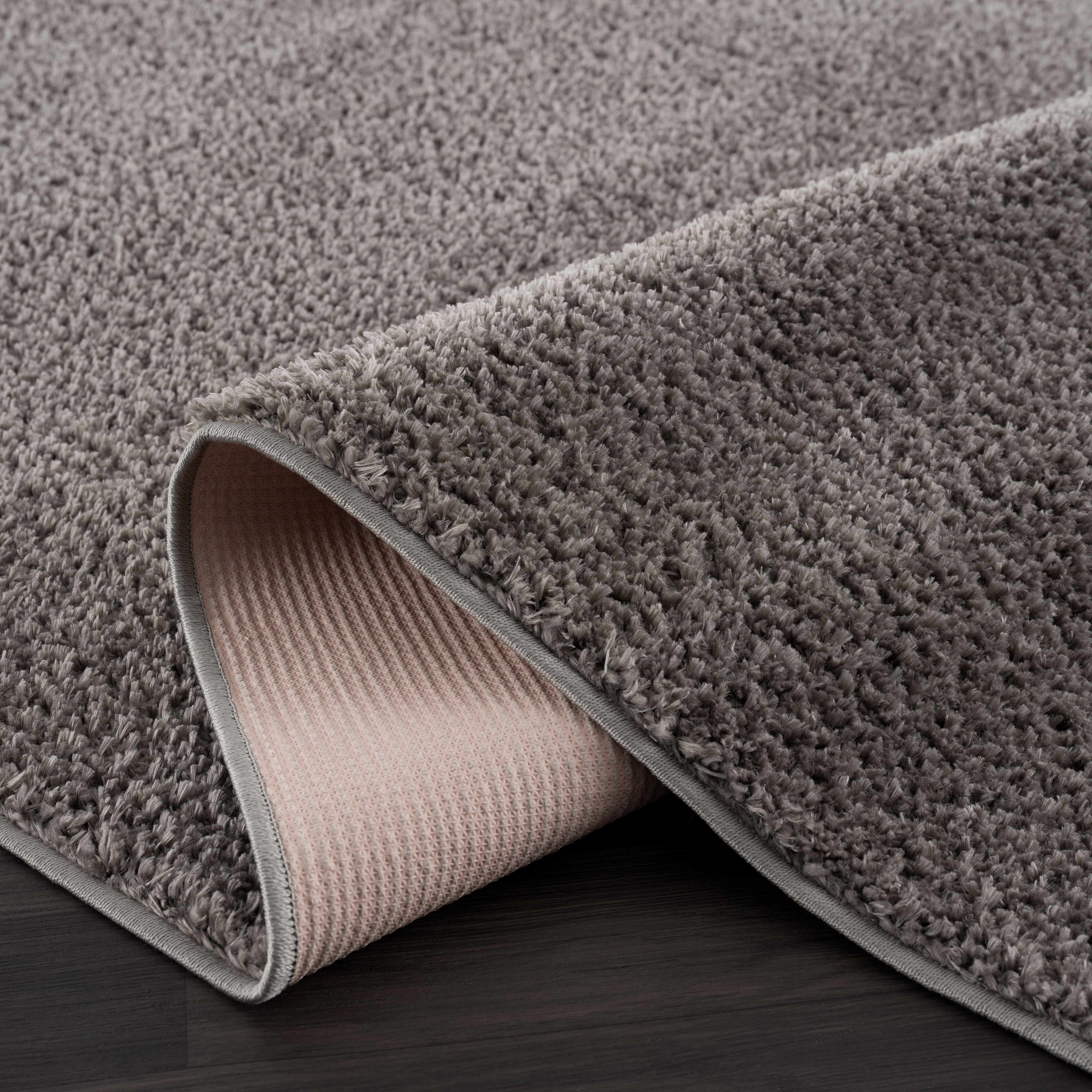 Judy Solid Dark Gray Washable Shag Rug - Clearance - Image 7