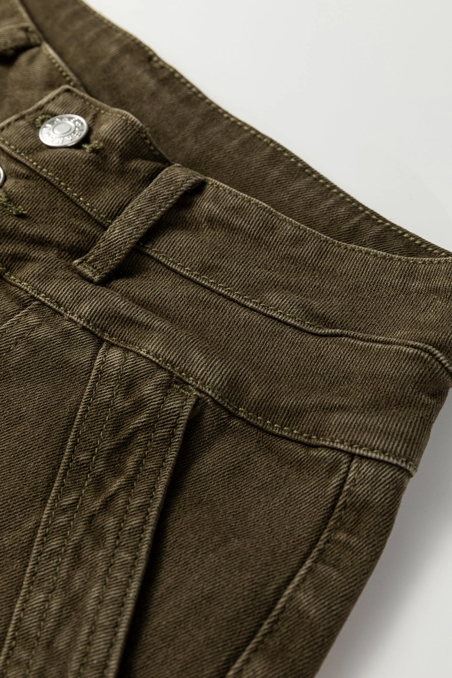 Jungle Green Double Waistband Loose Straight Jeans - Image 8