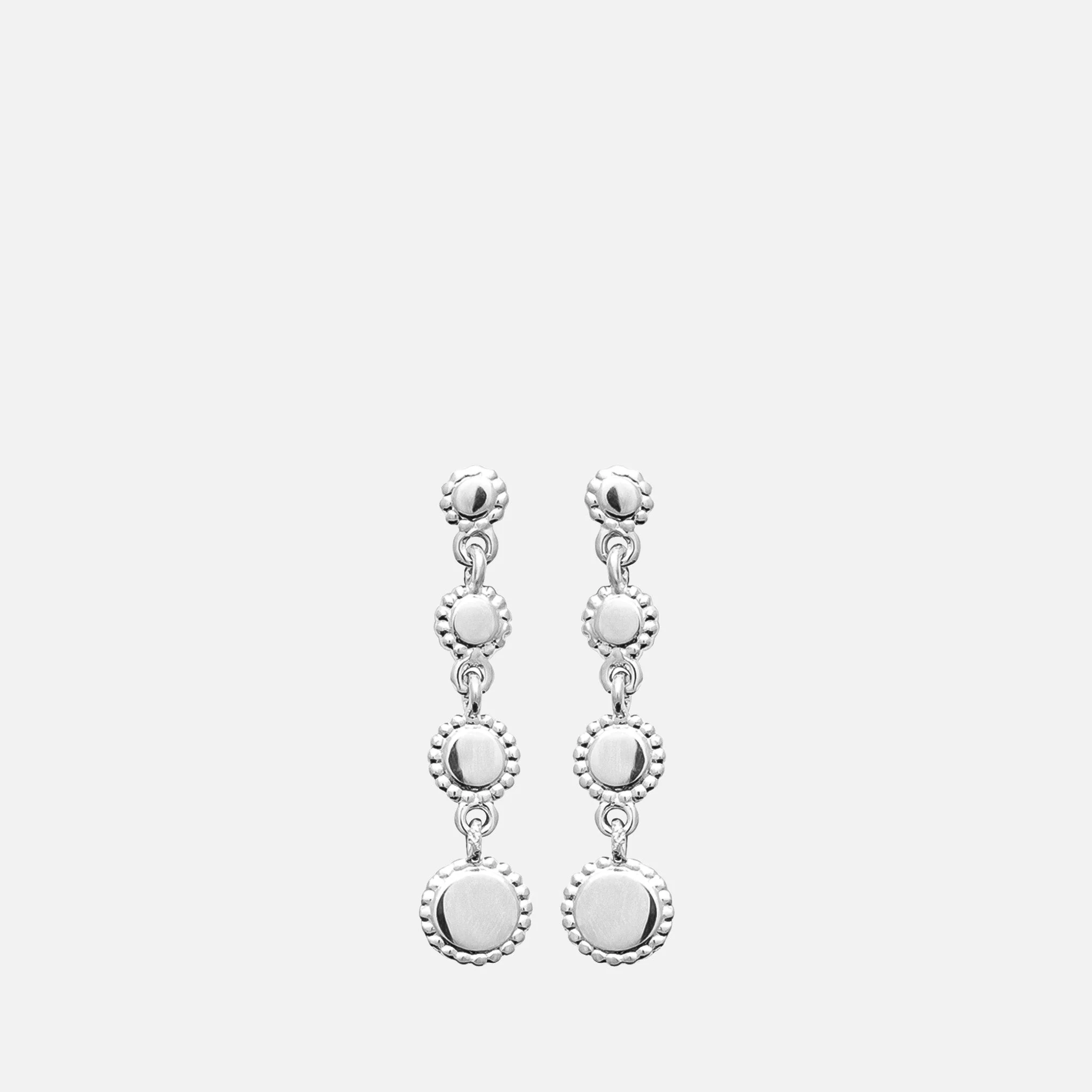 Juno Beaded Disc Drop Earrings - Image 3