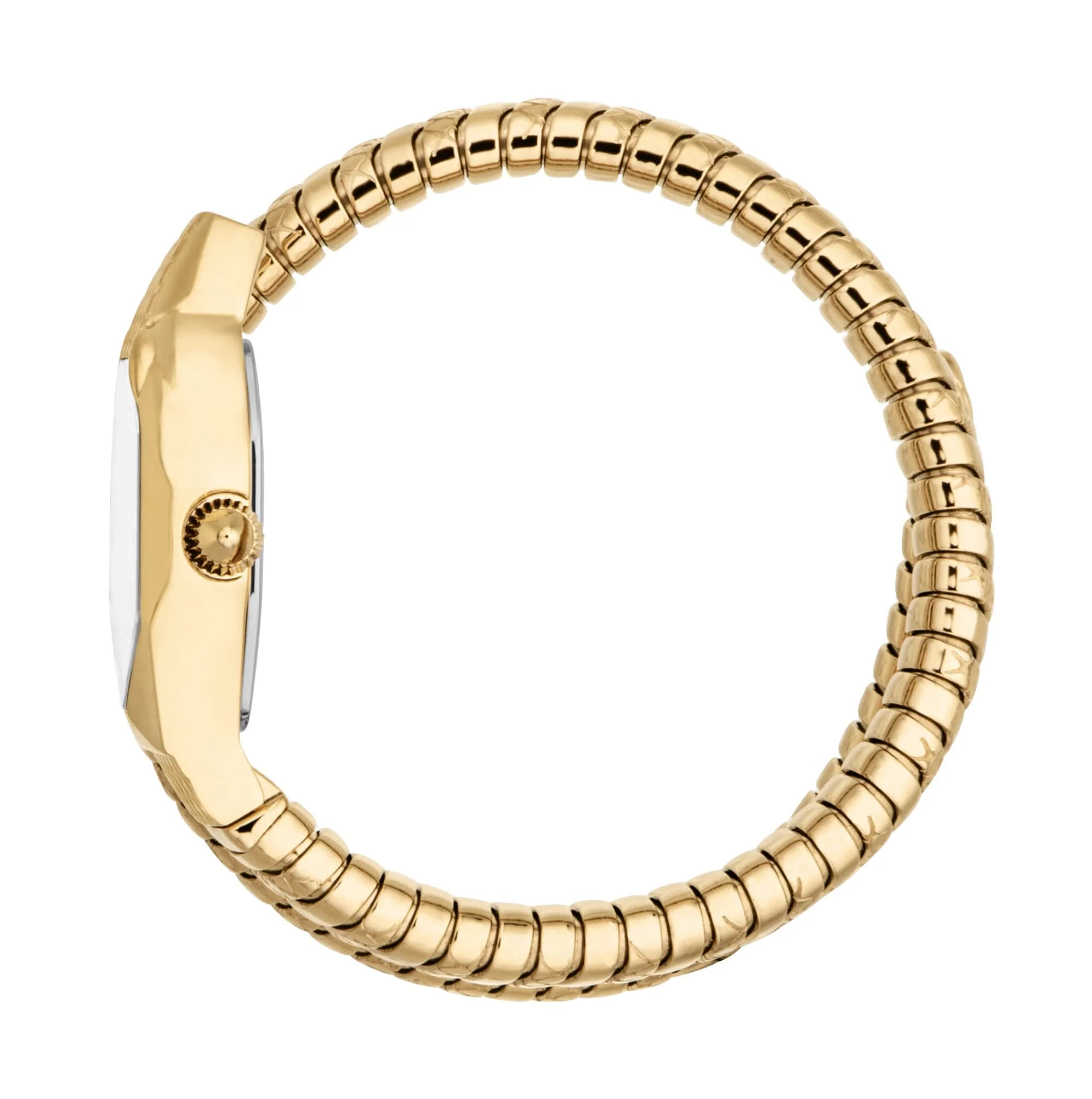 Just CAVALLI Women Watch, Gold Color Case, Silver Dial, Gold Color Metal Bracelet, 2 Hands, 3 Atm - Image 4