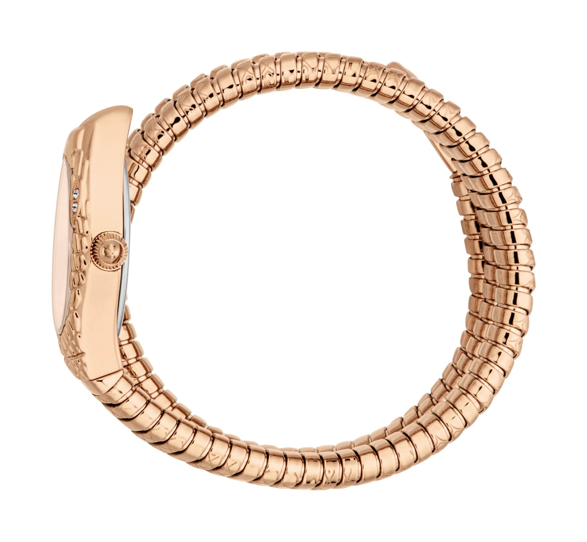 Just CAVALLI Women Watch, Rose Gold Color Case, Rose Gold Dial, Rose Gold Color Metal Bracelet, 2 Hands, 3 Atm