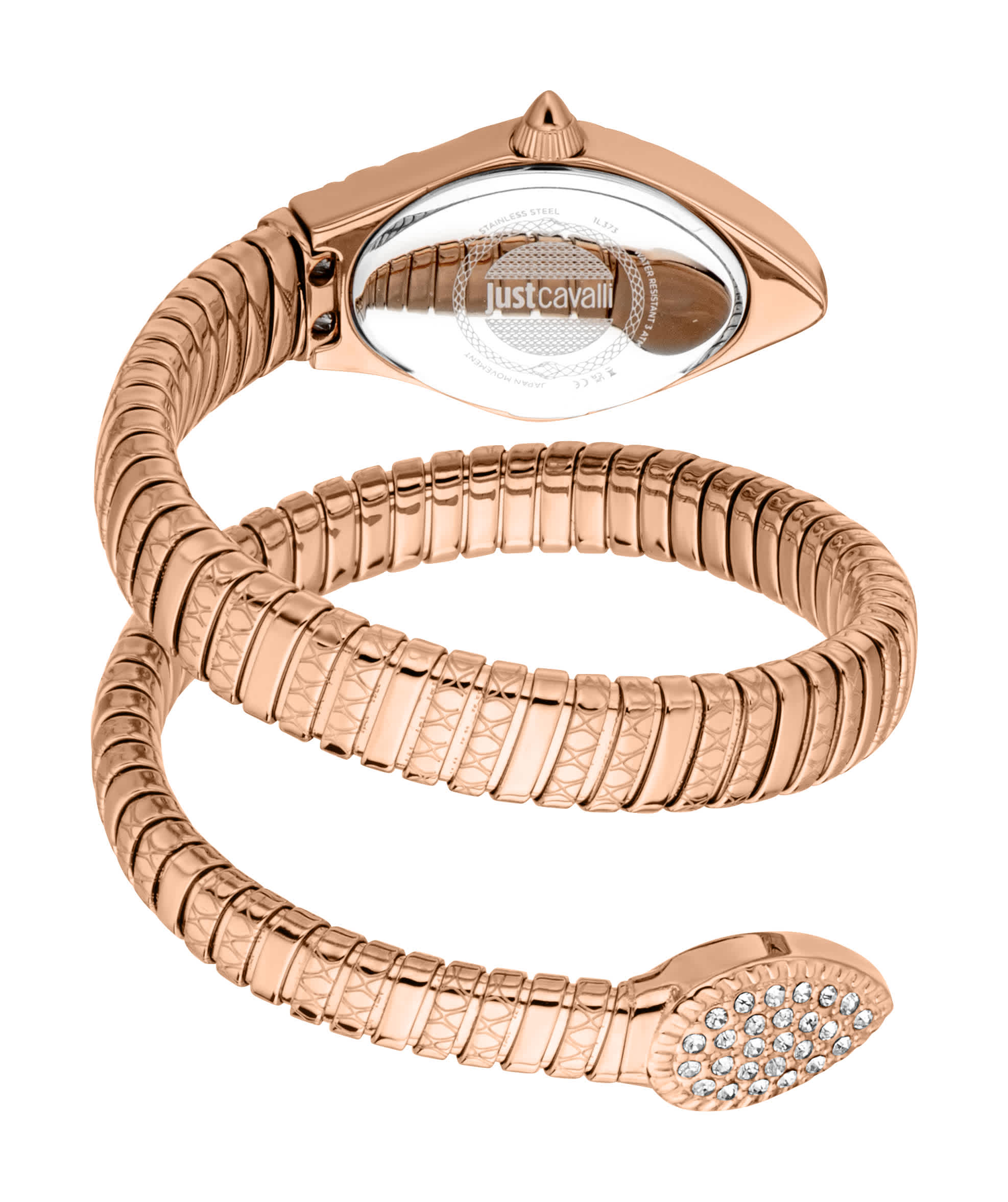 Just CAVALLI Women Watch, Rose Gold Color Case, Silver Dial, Rose Gold Color Metal Bracelet, 2 Hands, 3 Atm - Image 5