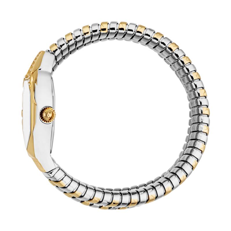 Just CAVALLI Women Watch, Two Tone Silver & Gold Color Case, Silver Dial, Two Tone Silver & Gold Color Metal Bracelet, 2 Hands, 3 Atm - Image 2